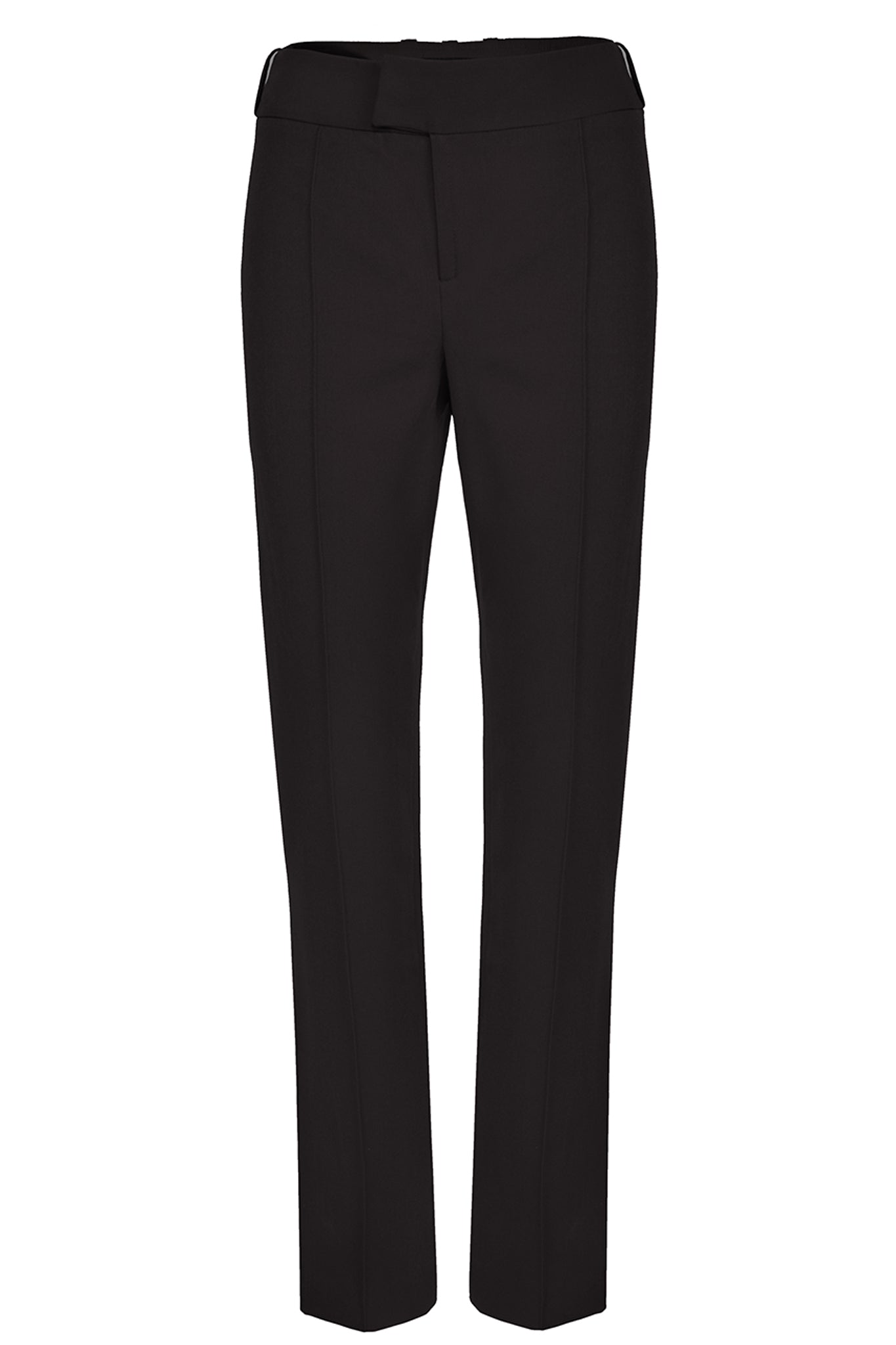 Black Cropped Cigarette Trousers
