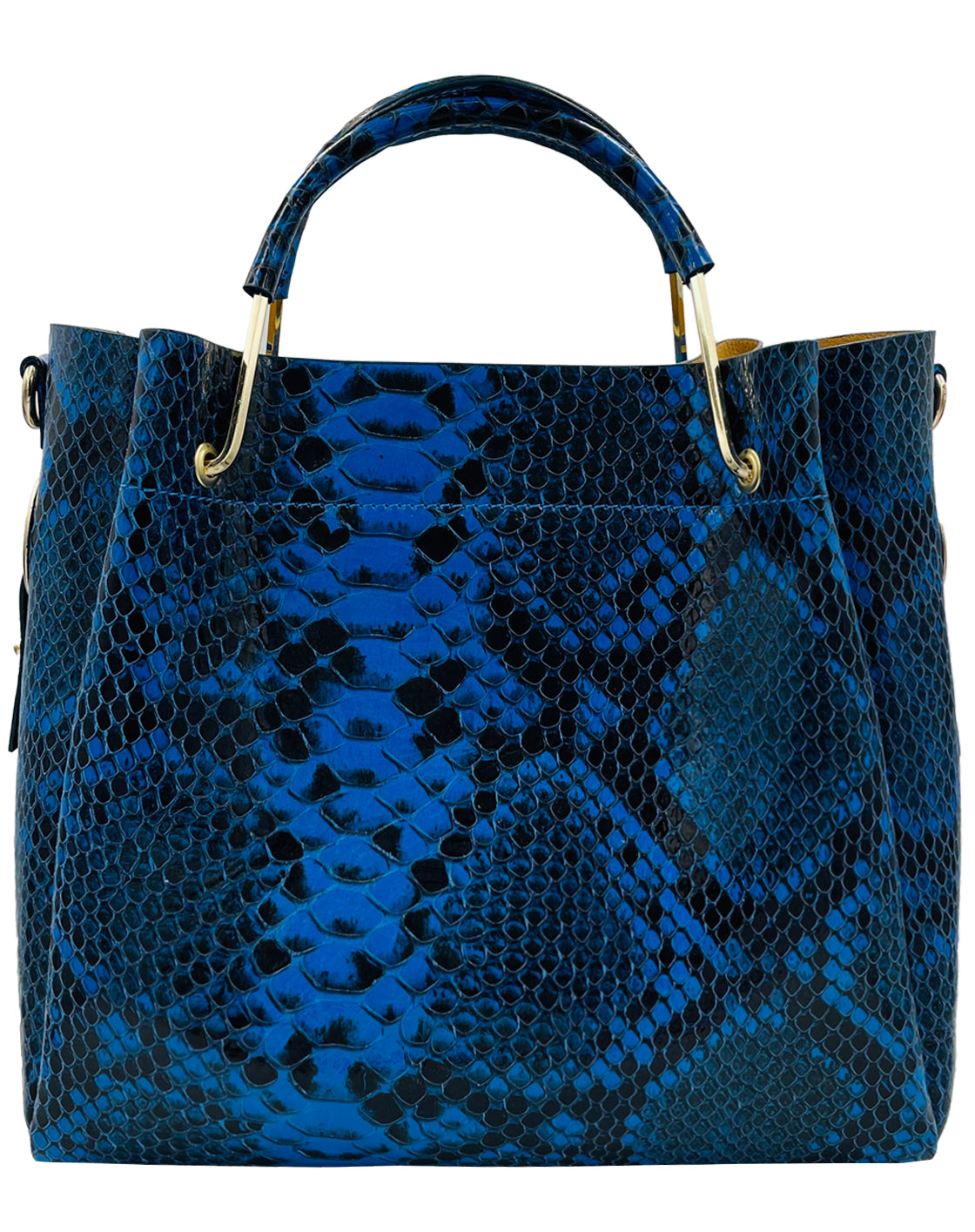 Leather Shopper Bag Blue