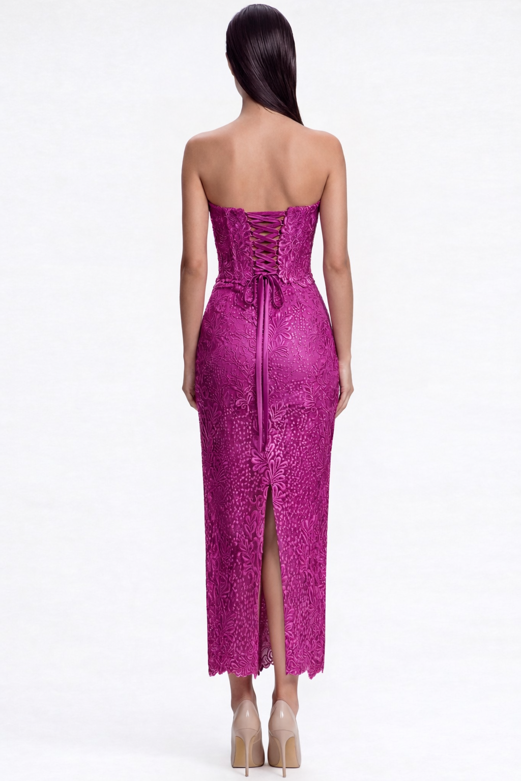 Orchidea Lace Skirt Fuchsia