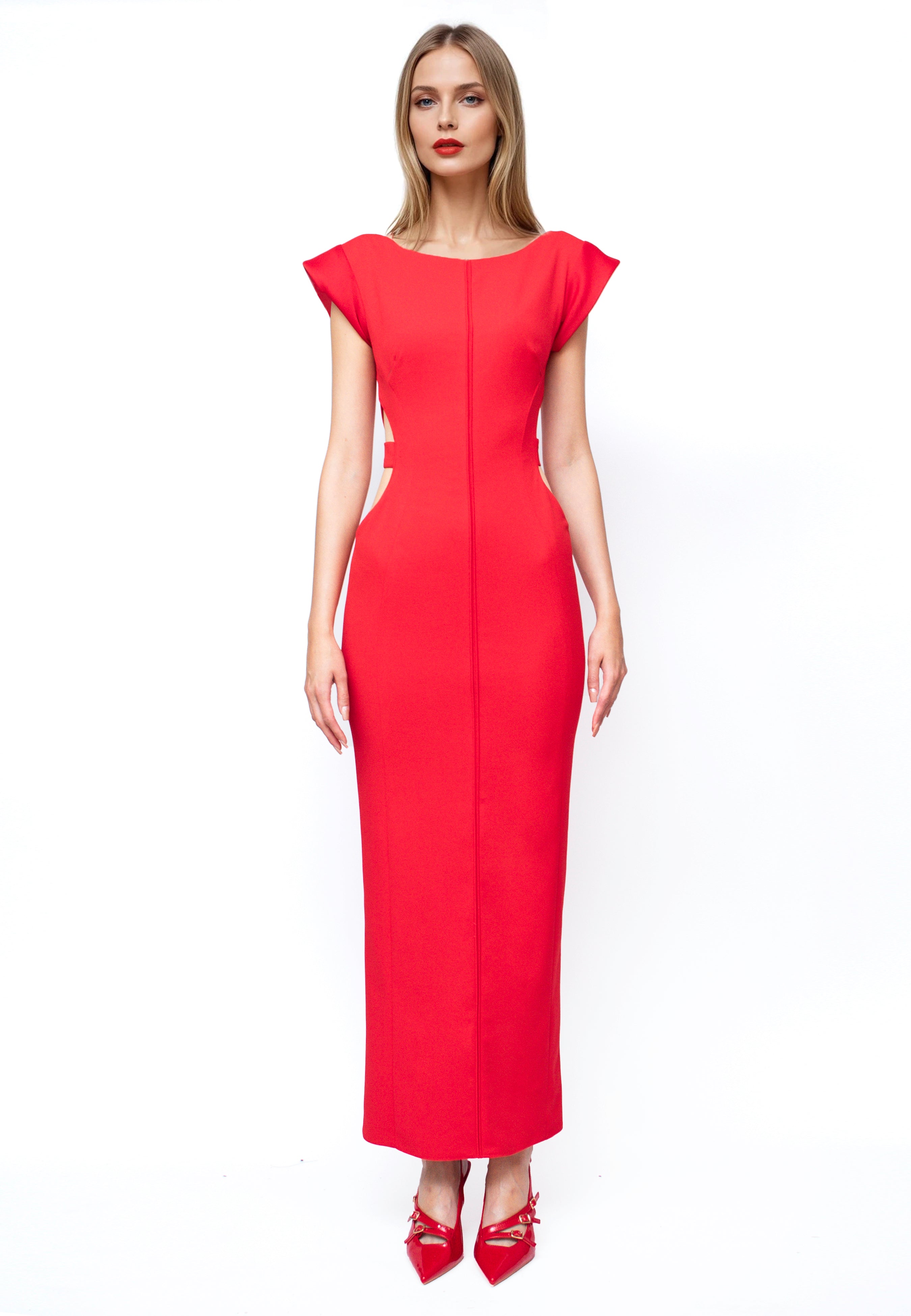 Red Cocktail Dress with Cut-Outs – Glam Witch Collection