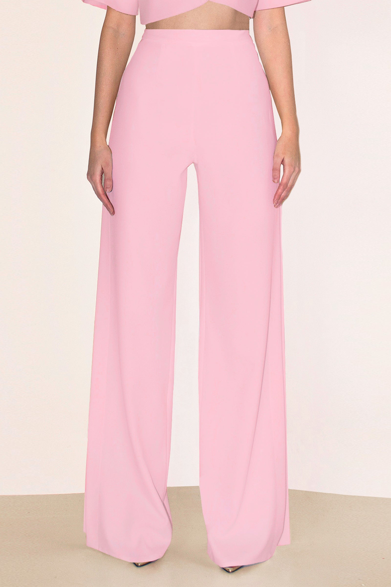 Corfu Trousers with Side Slits Pink Angelika Jozefczyk 3