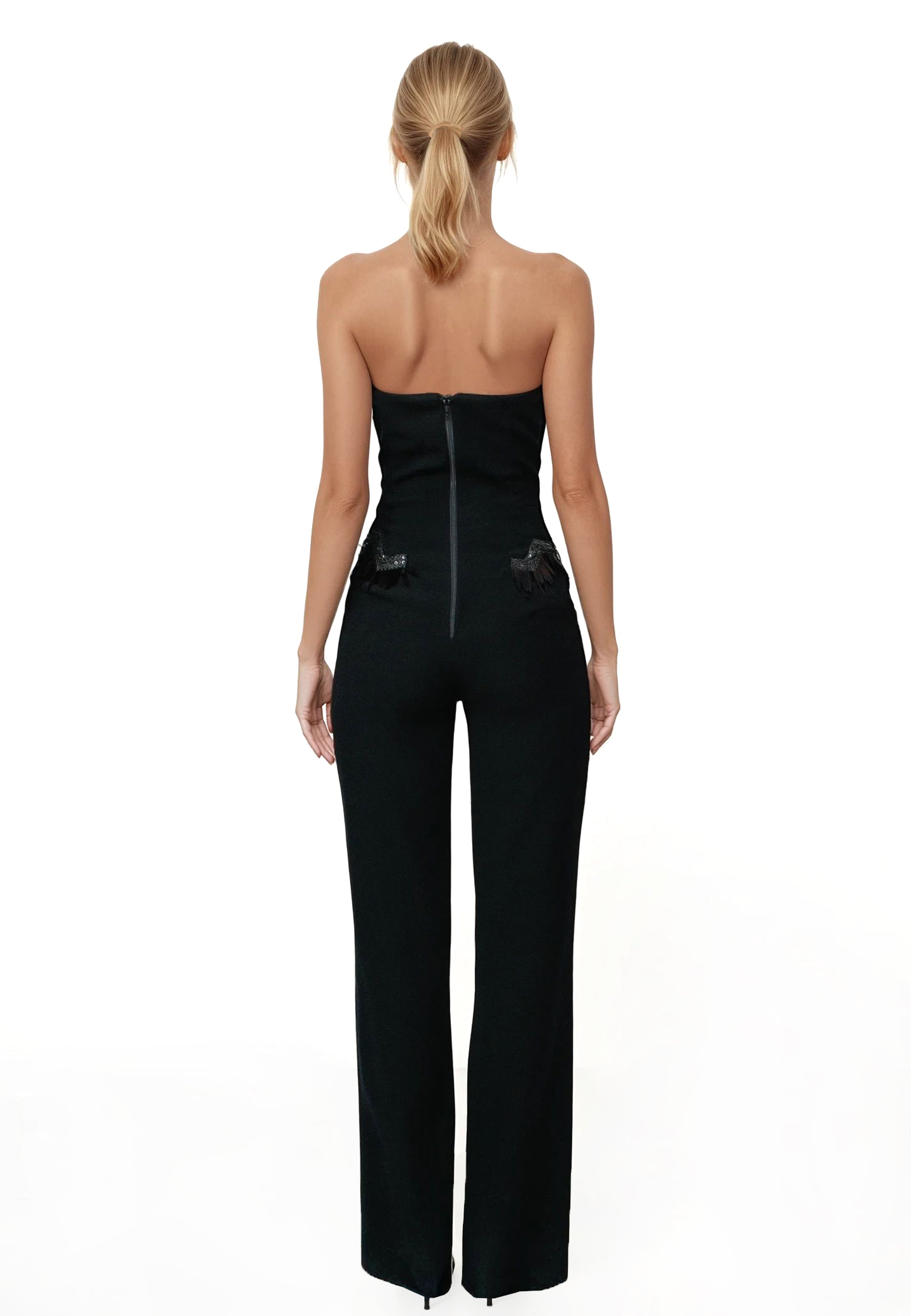 Glam Witch Jumpsuit With Side Slits