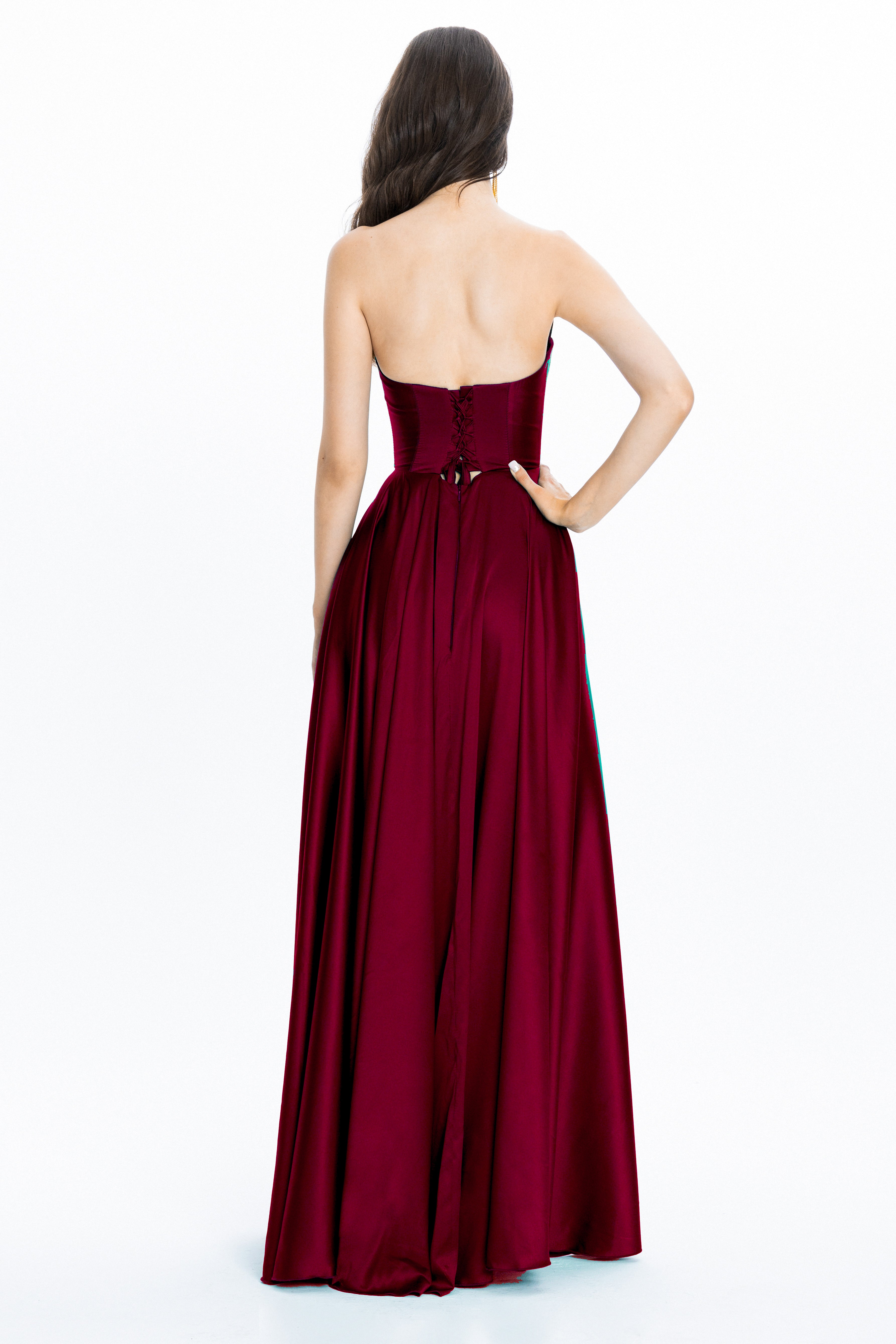 Viena Evening Gown Burgundy