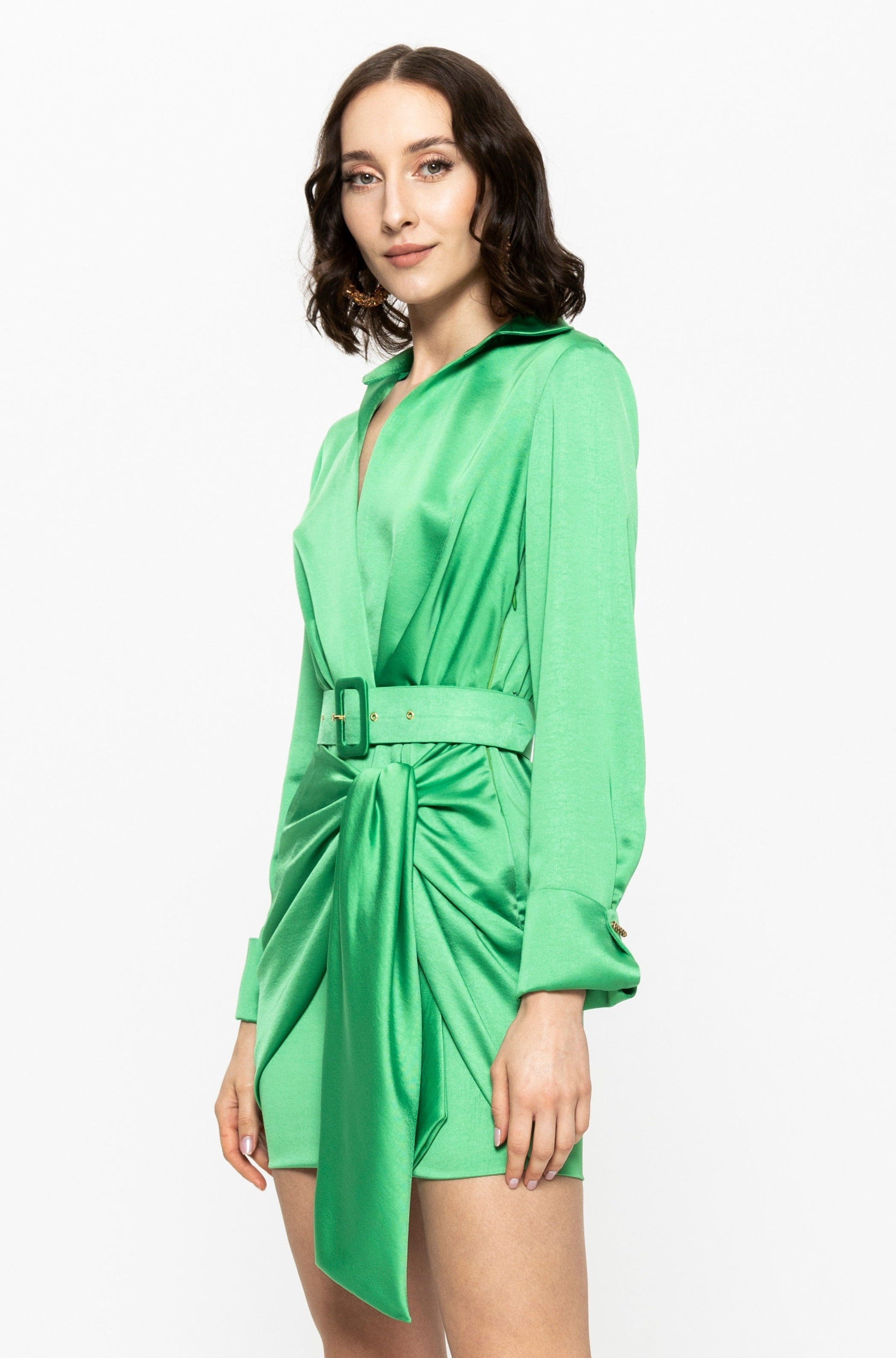 Robe drapée Sofia Vert émeraude