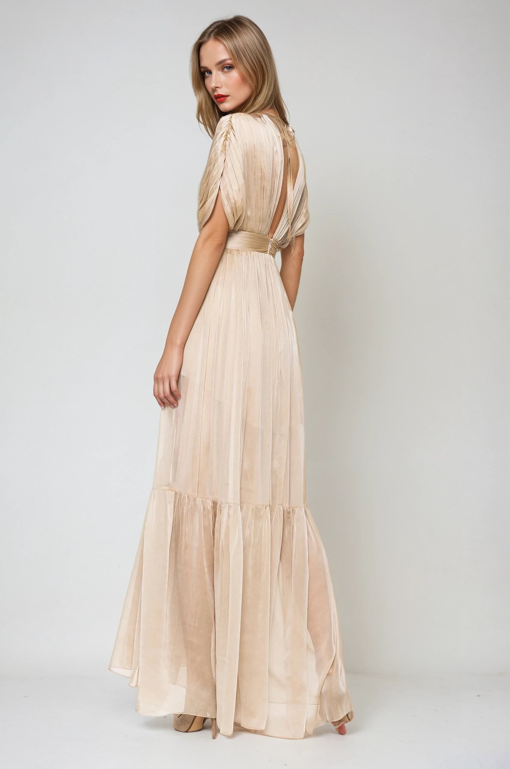 Lerena Evening Gown Beige