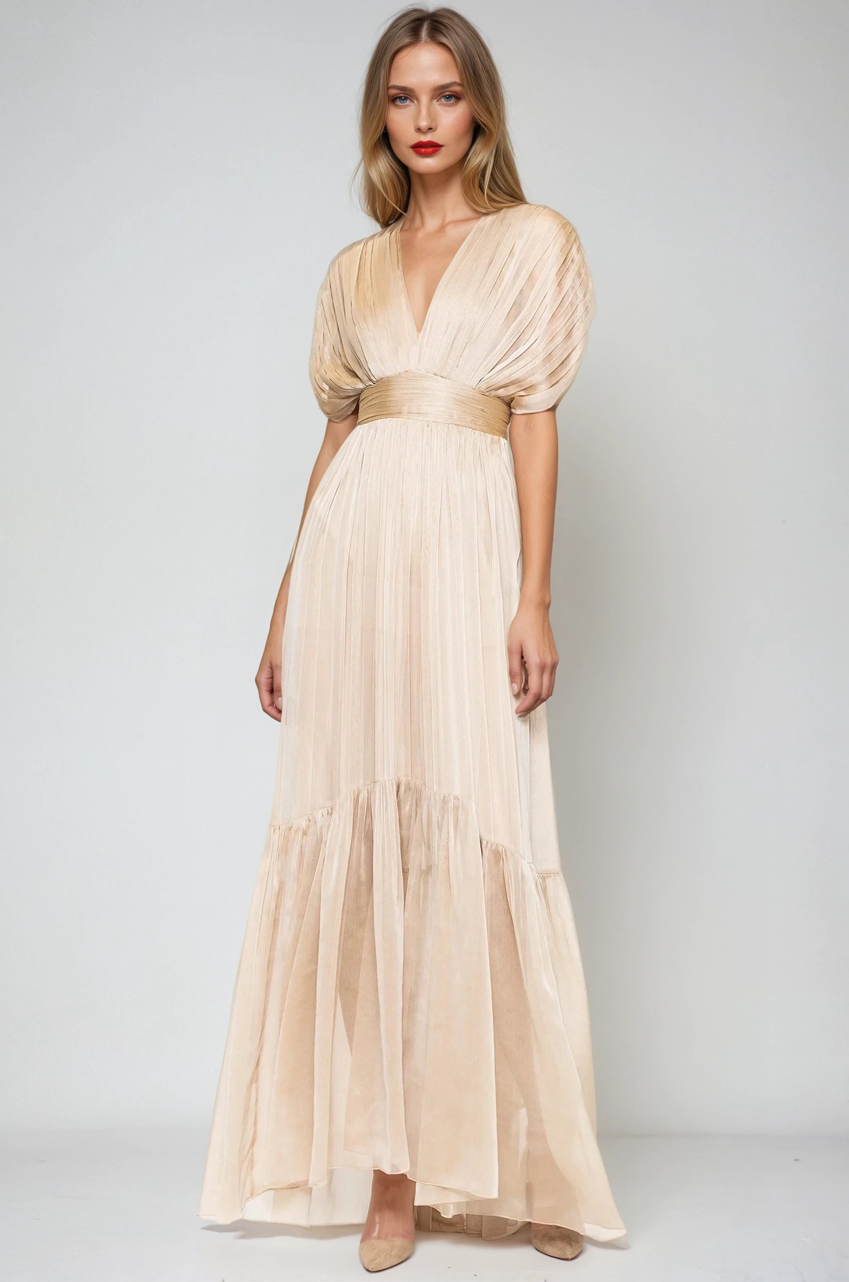 Lerena Evening Gown Beige