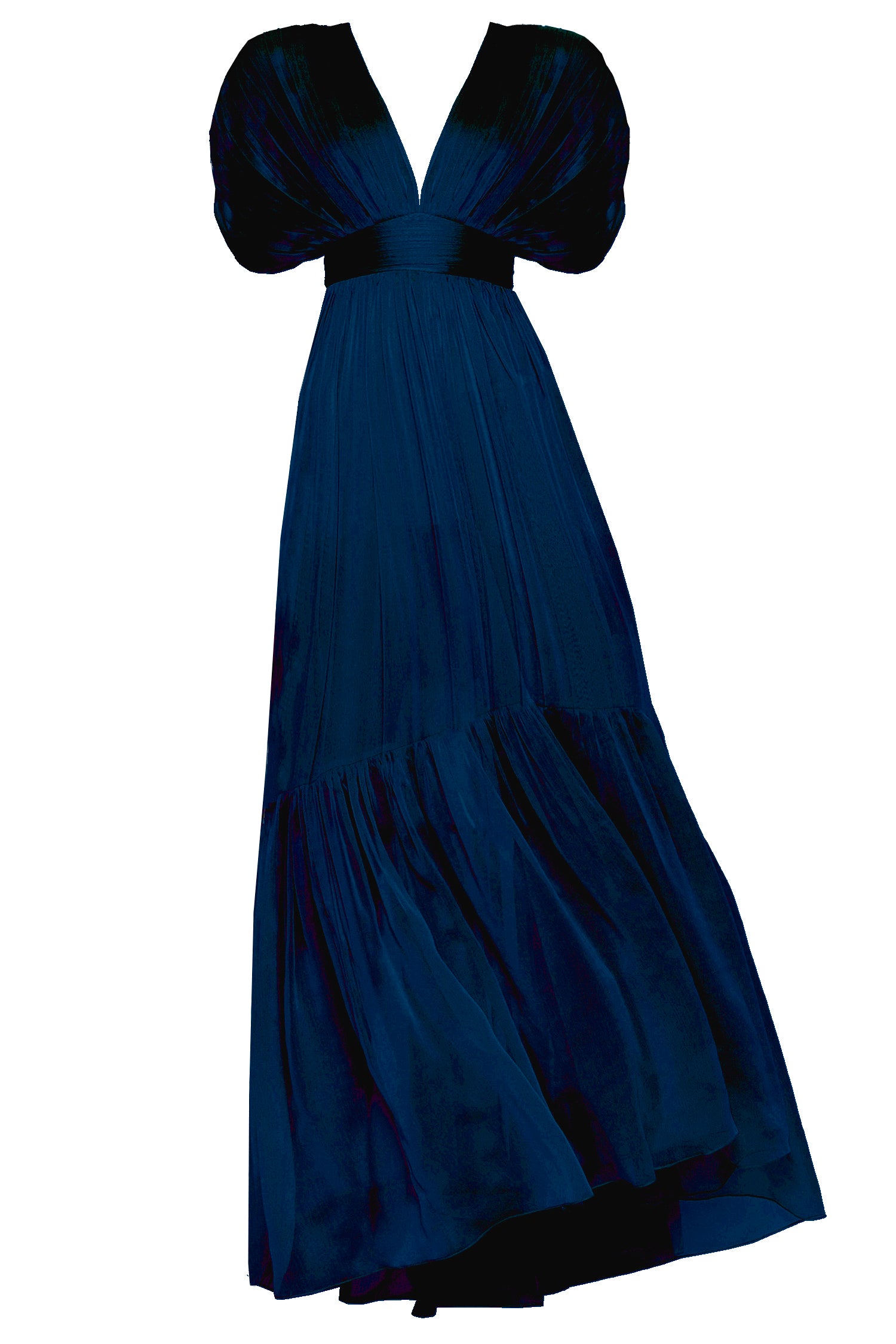 Lerena Chiffon Evening Gown Navy Blue