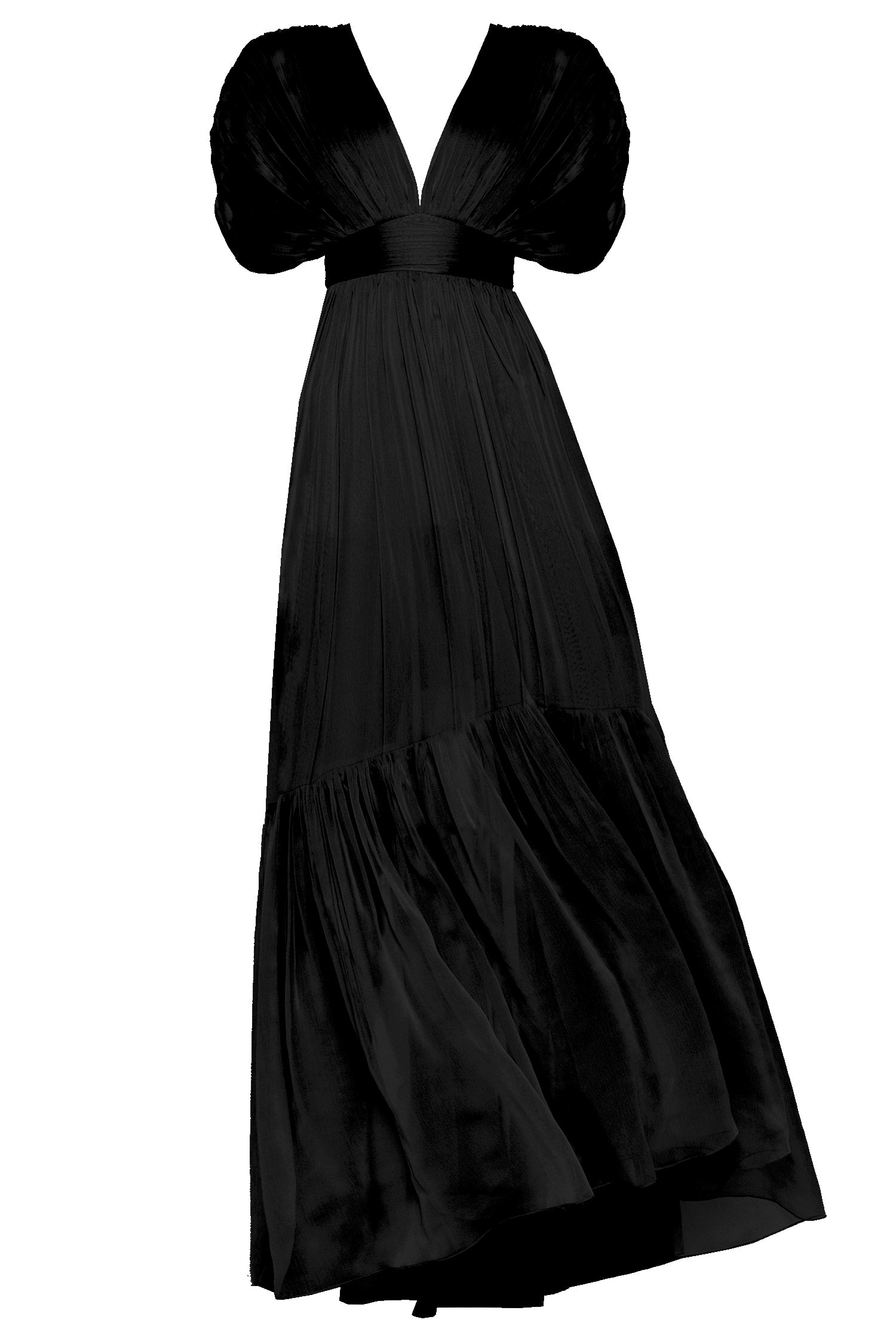 Lerena Chiffon Evening Gown Black