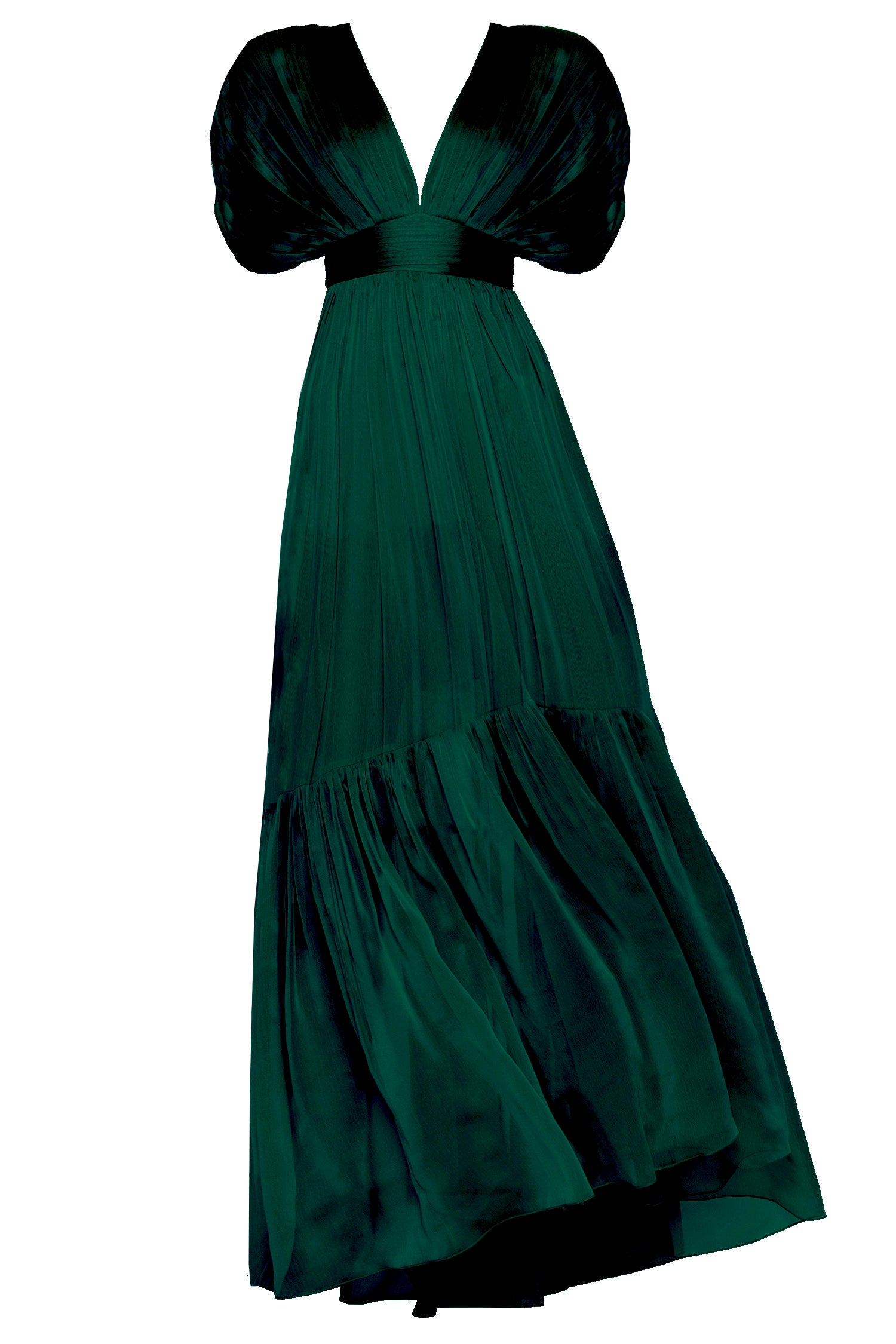 Lerena Chiffon Evening Gown Emerald
