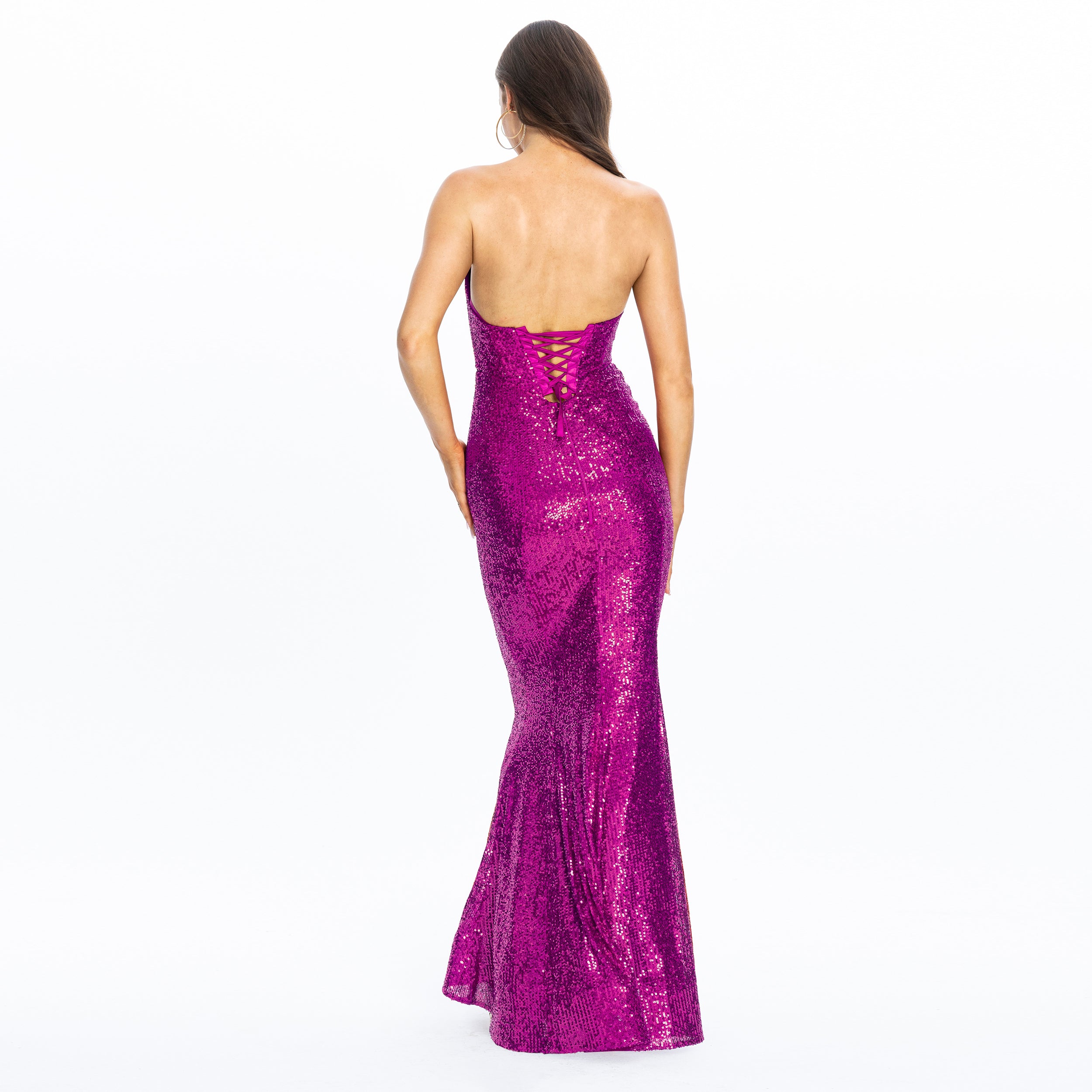 Merlin Evening Gown Fuchsia