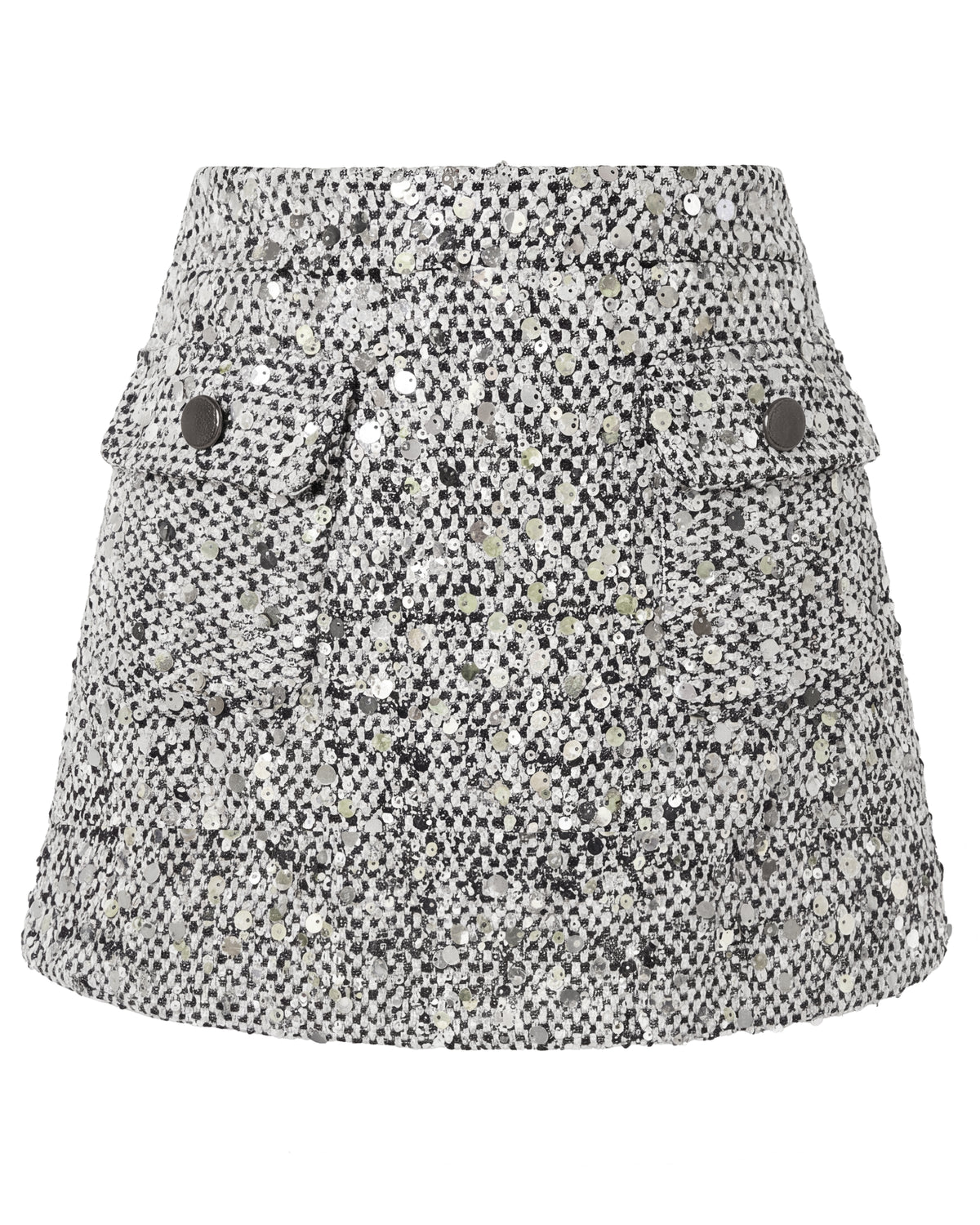 Tweed Shiny Mini Skirt