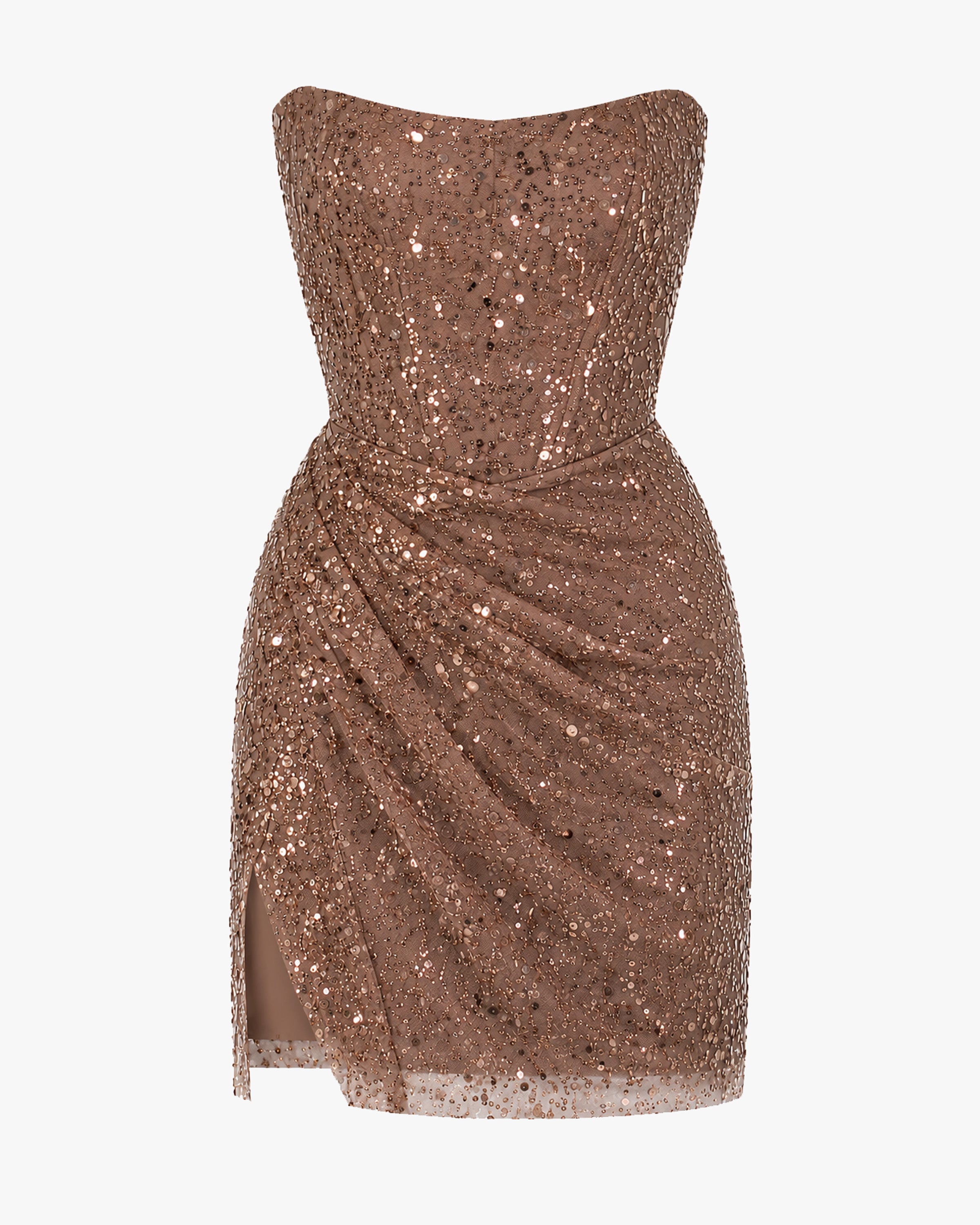 Stella Corset Mini Dress Brown