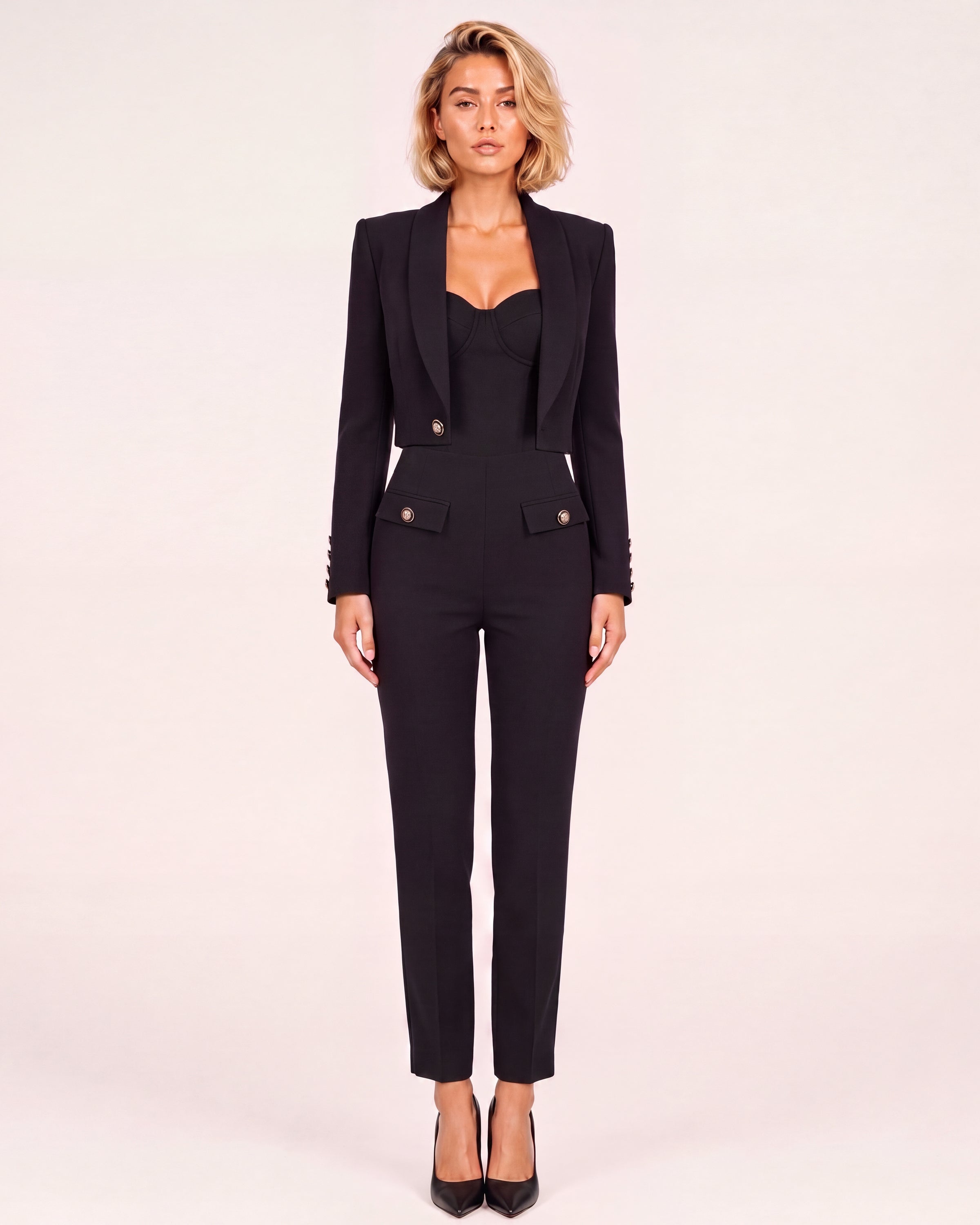 Monaco Black Cigarette Trousers