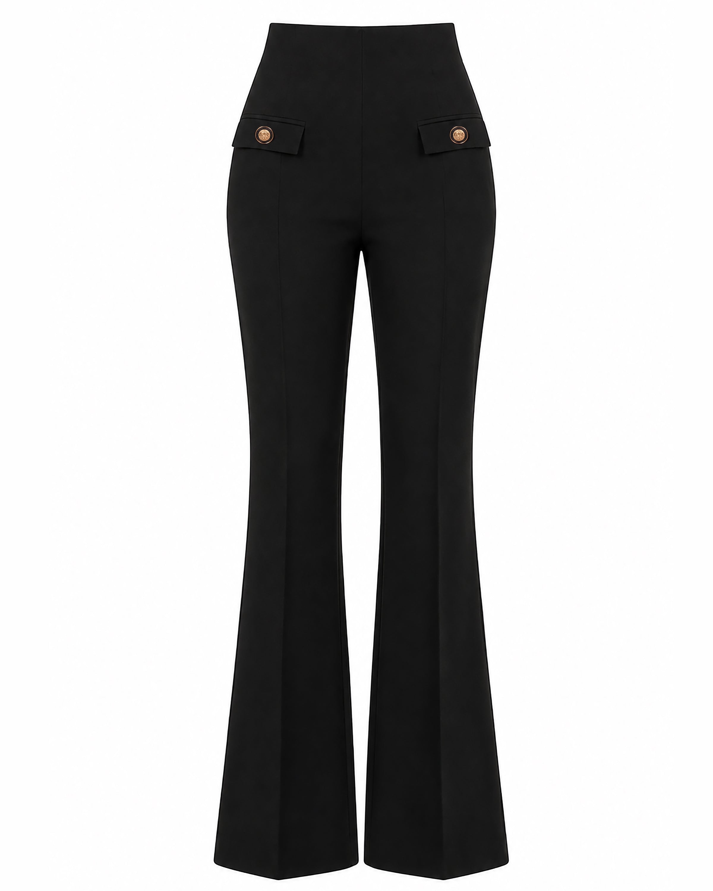 Monaco Black Flare Suit Trousers