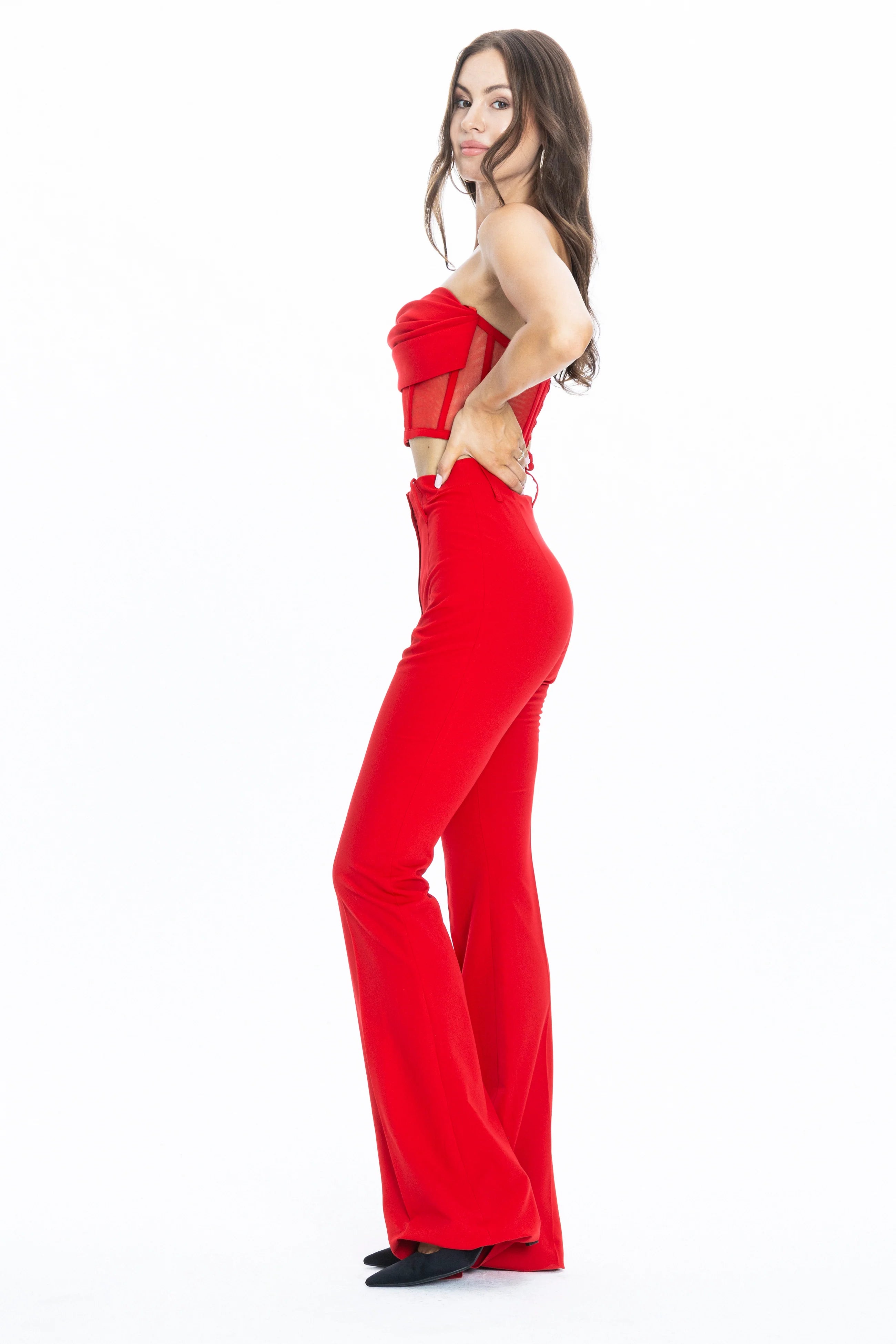 Palermo Corset Top Red
