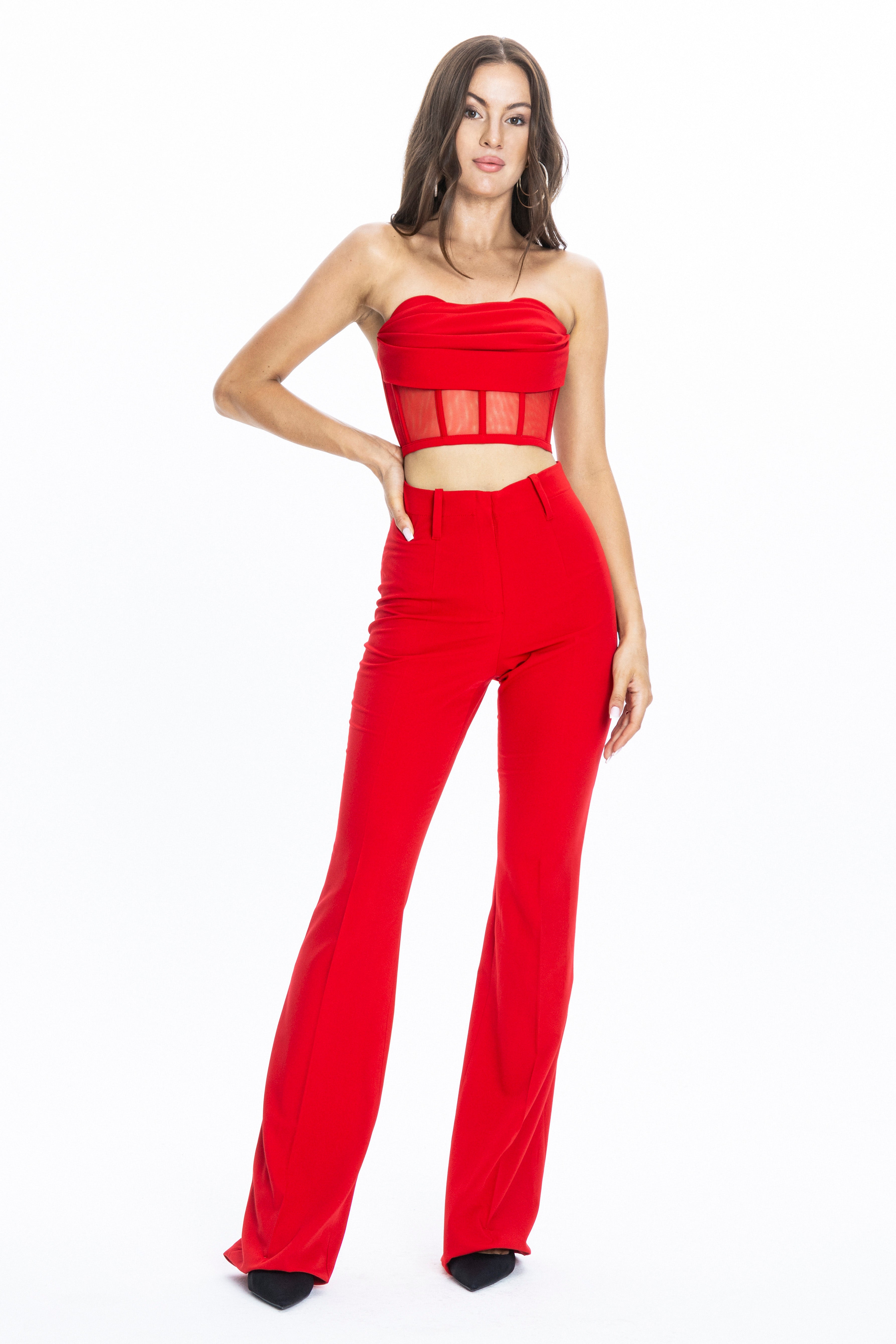 Palermo Corset Top Red