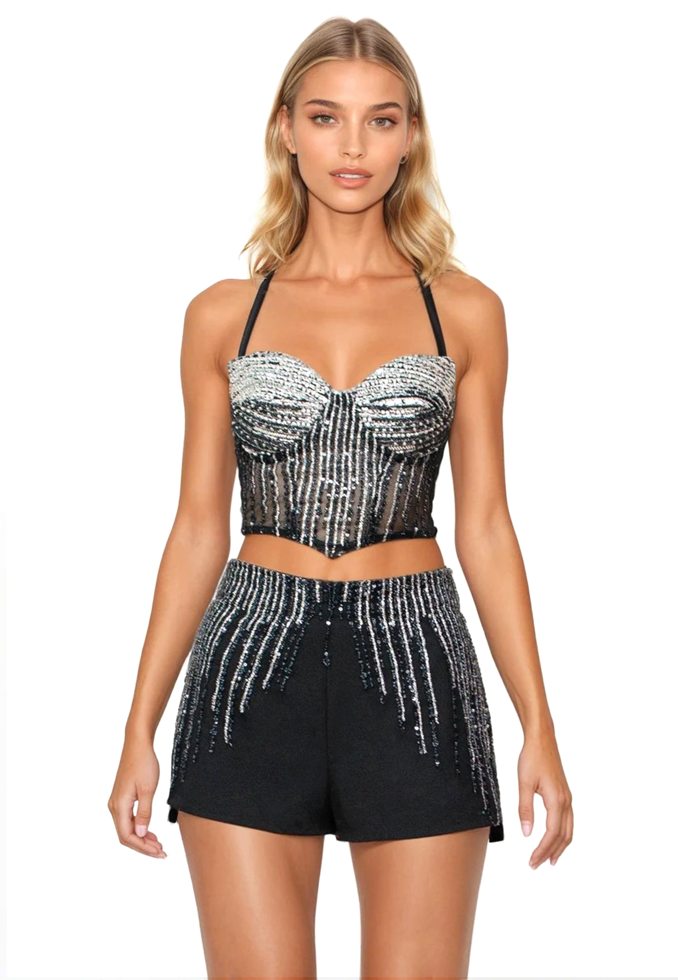 Embellished by Beads Corset Top