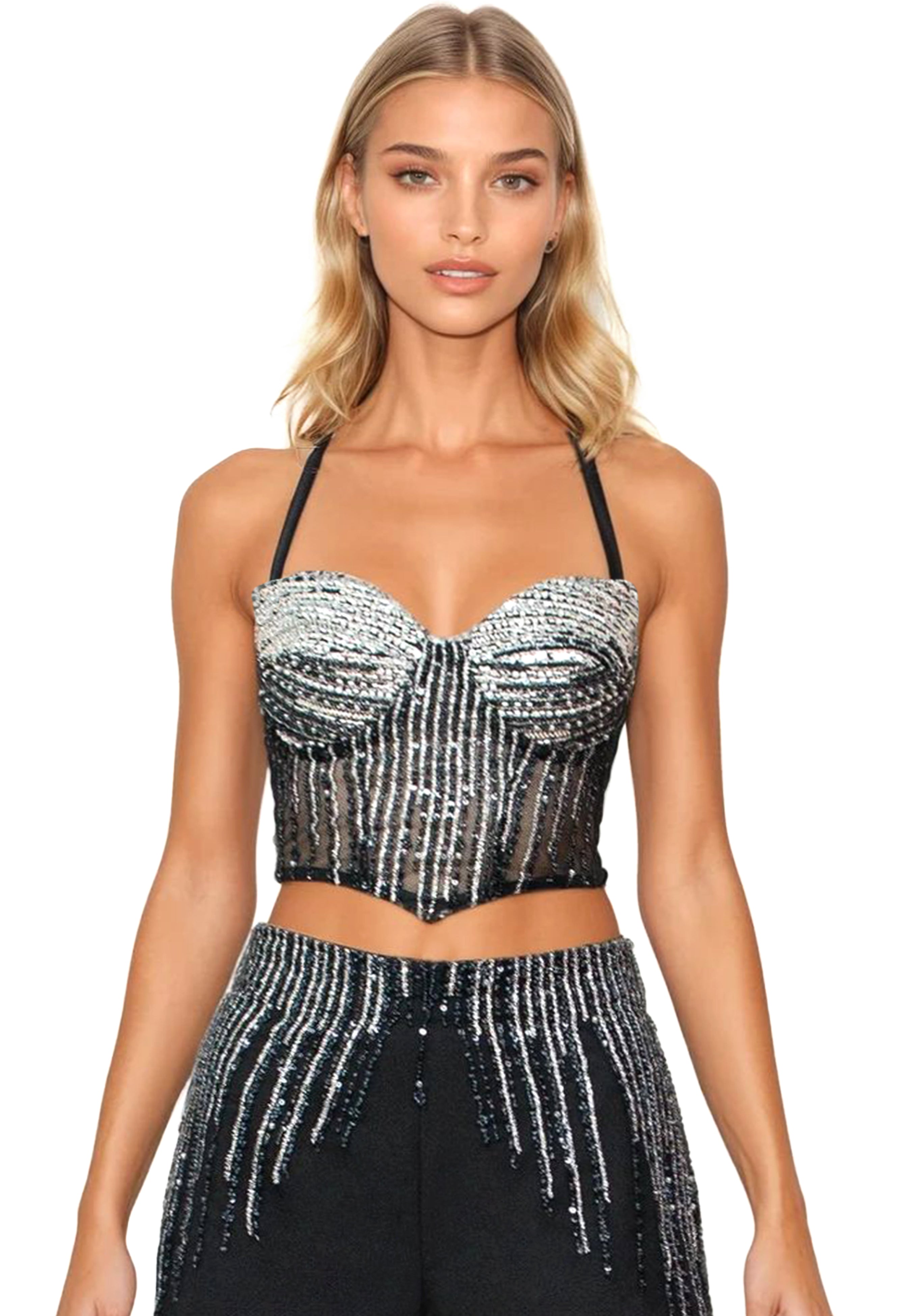 Embellished by Beads Corset Top