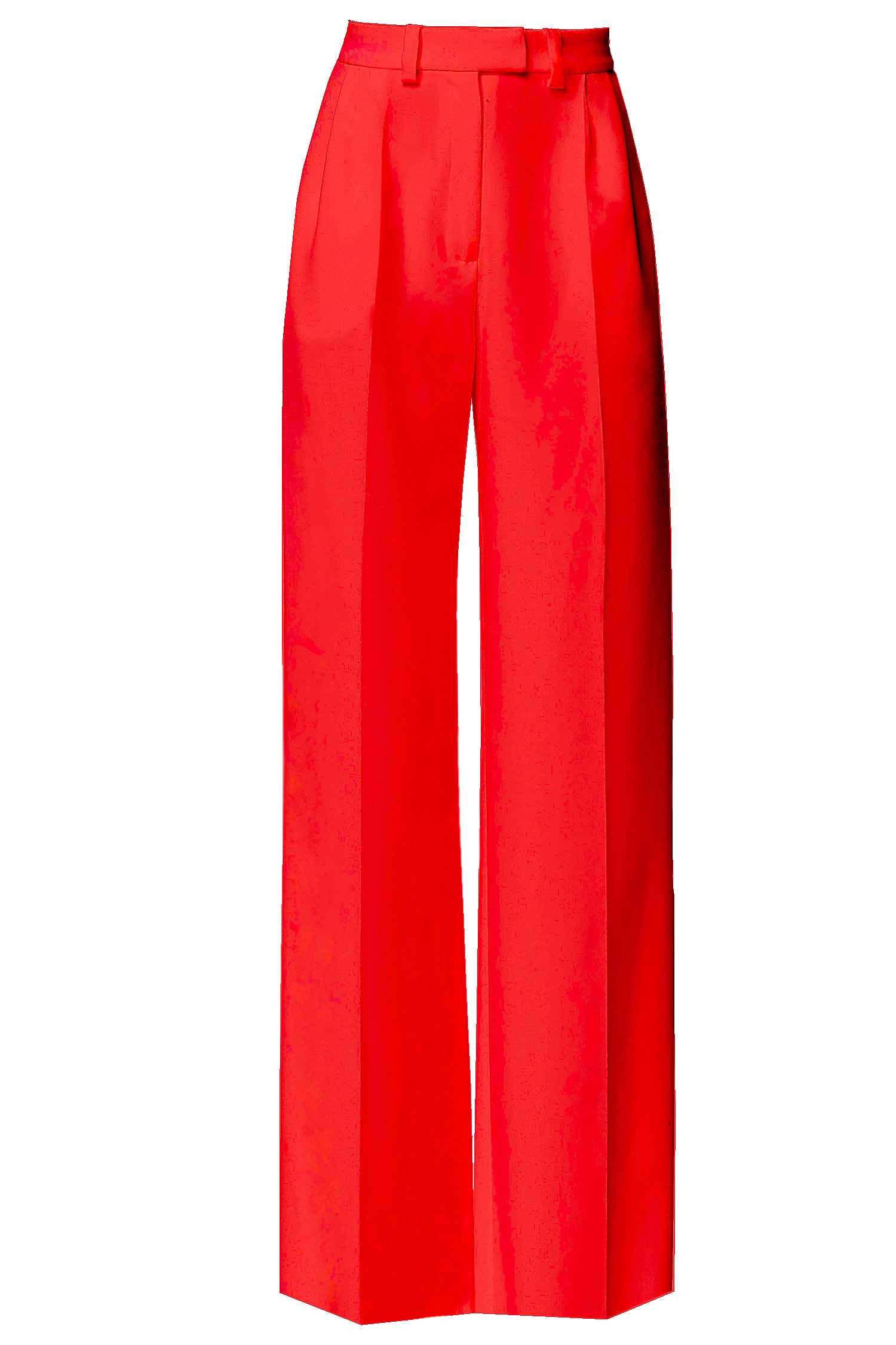 Sanremo High-Rise Wide-Leg Suit Pants Red 1