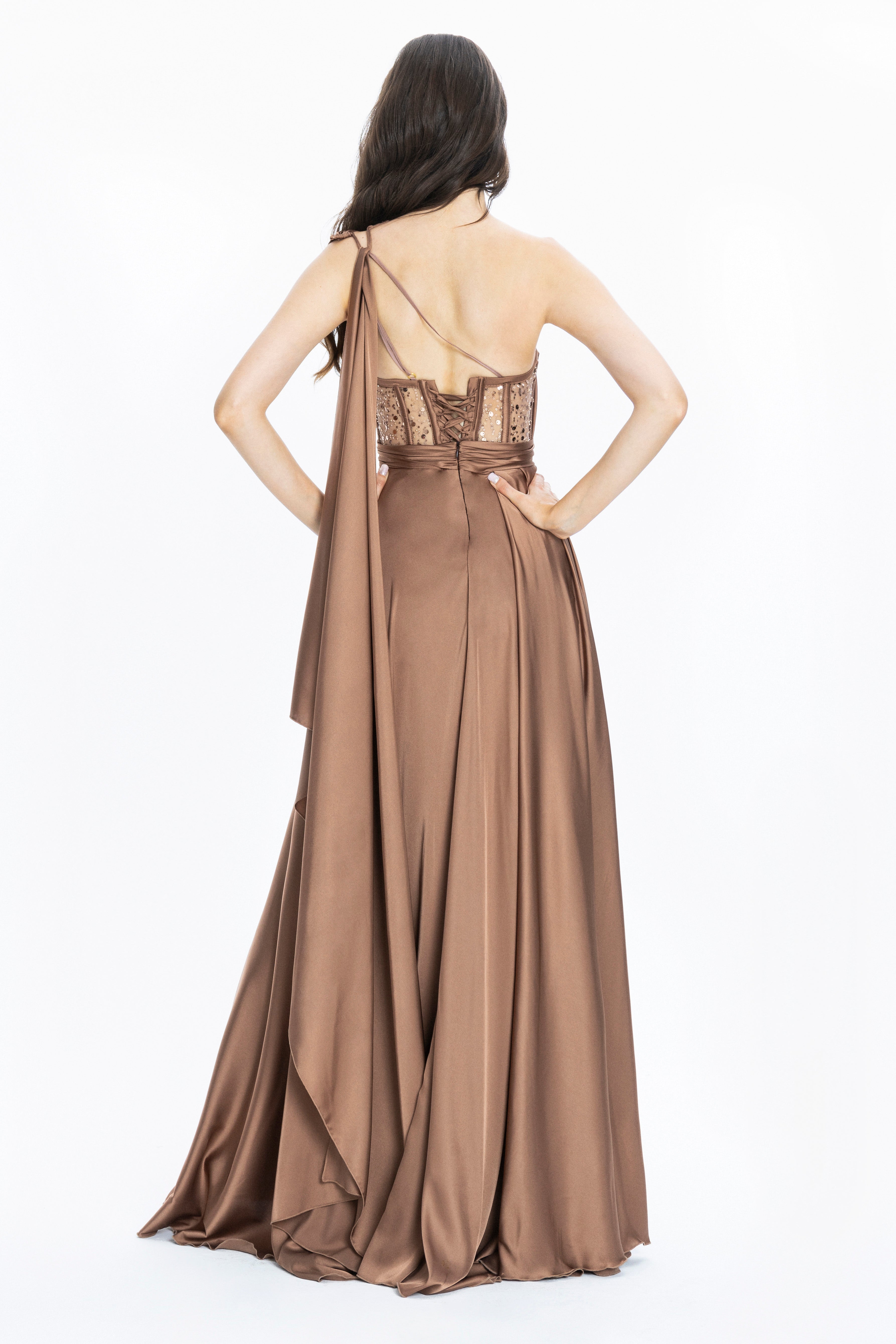 Fabia Evening Gown Brown