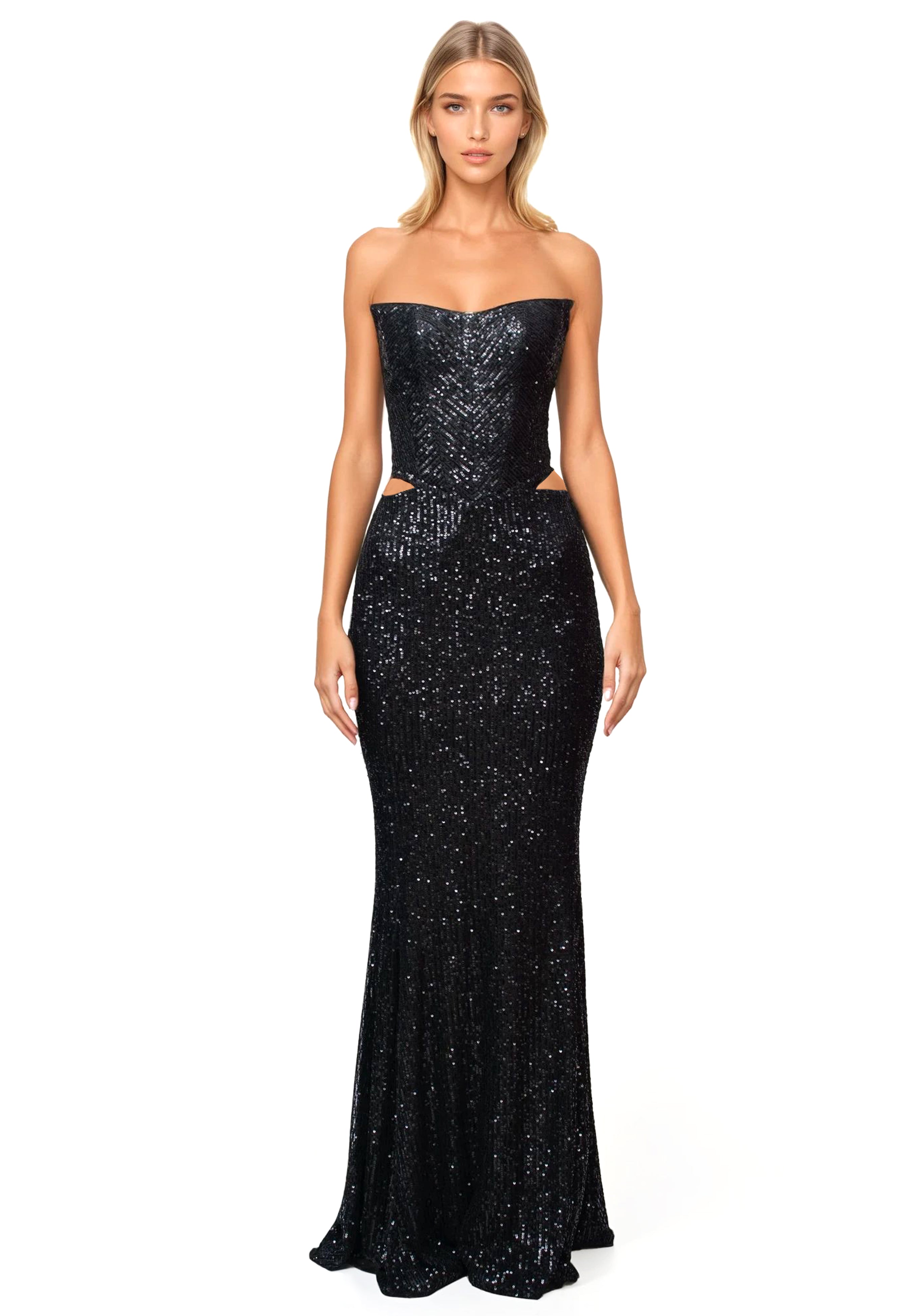 Sequin Gown Witch Side Cuttings Glam Witch