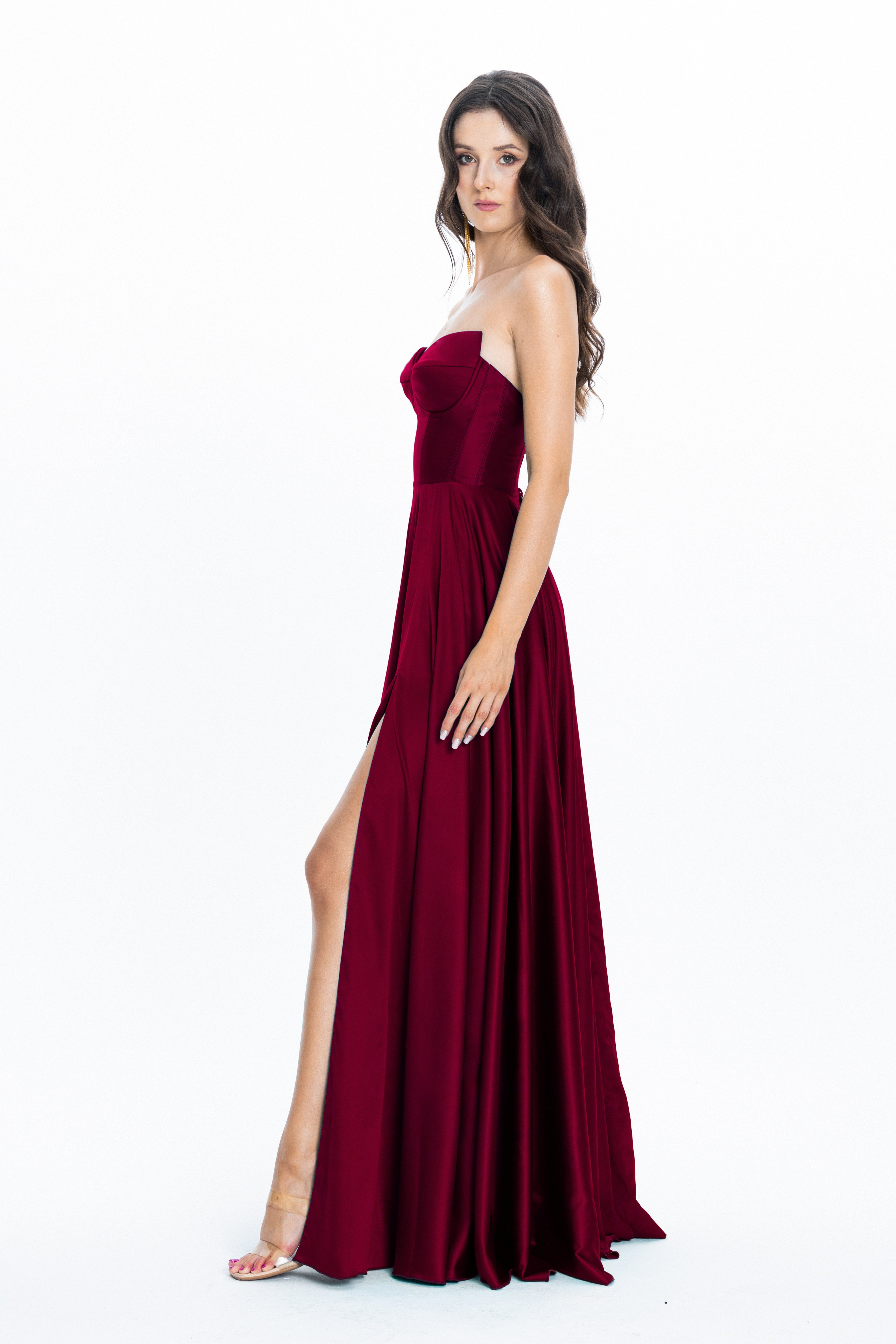 Viena Evening Gown Burgundy Angelika Jozefczyk 3