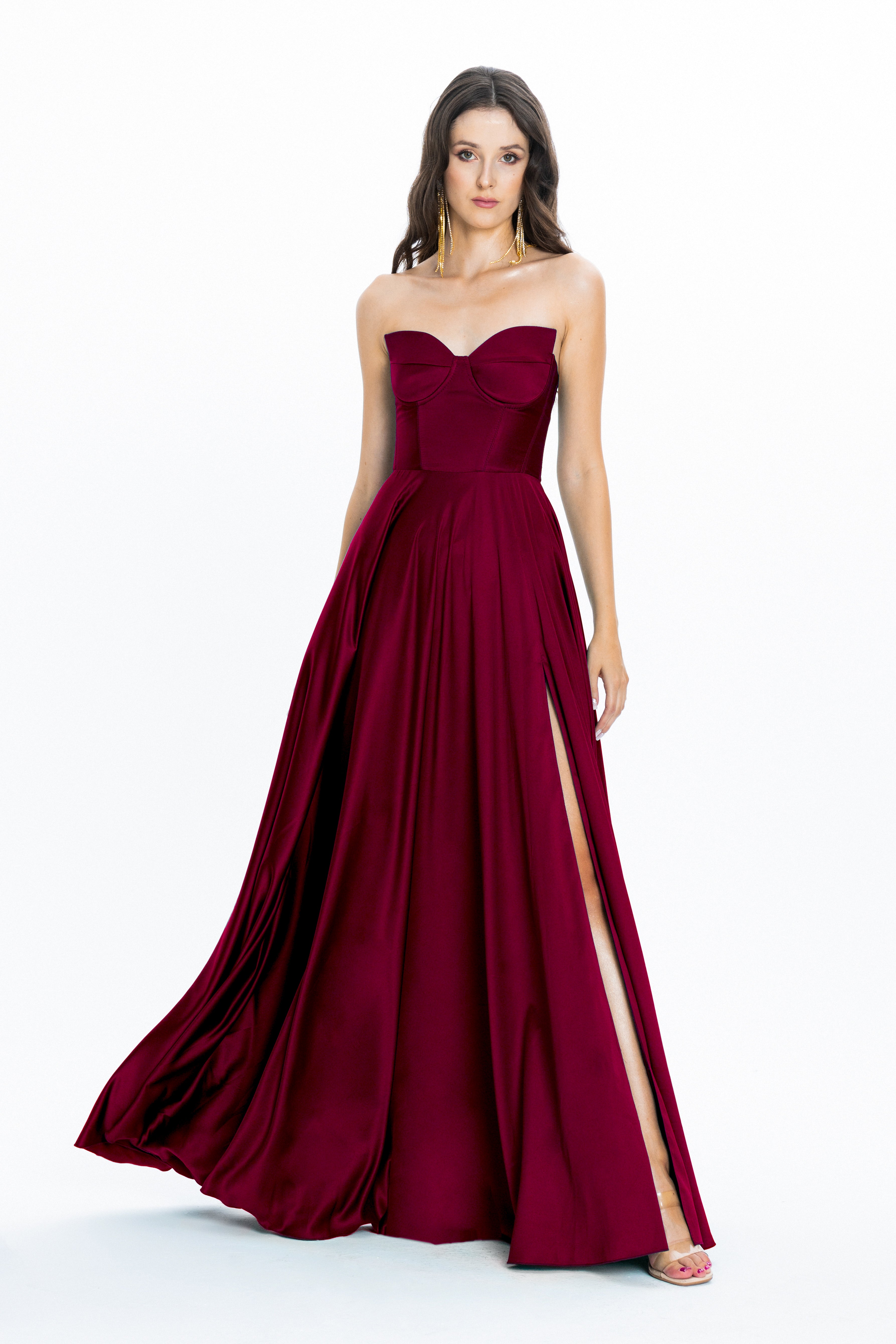 Viena Evening Gown Burgundy Angelika Jozefczyk 4