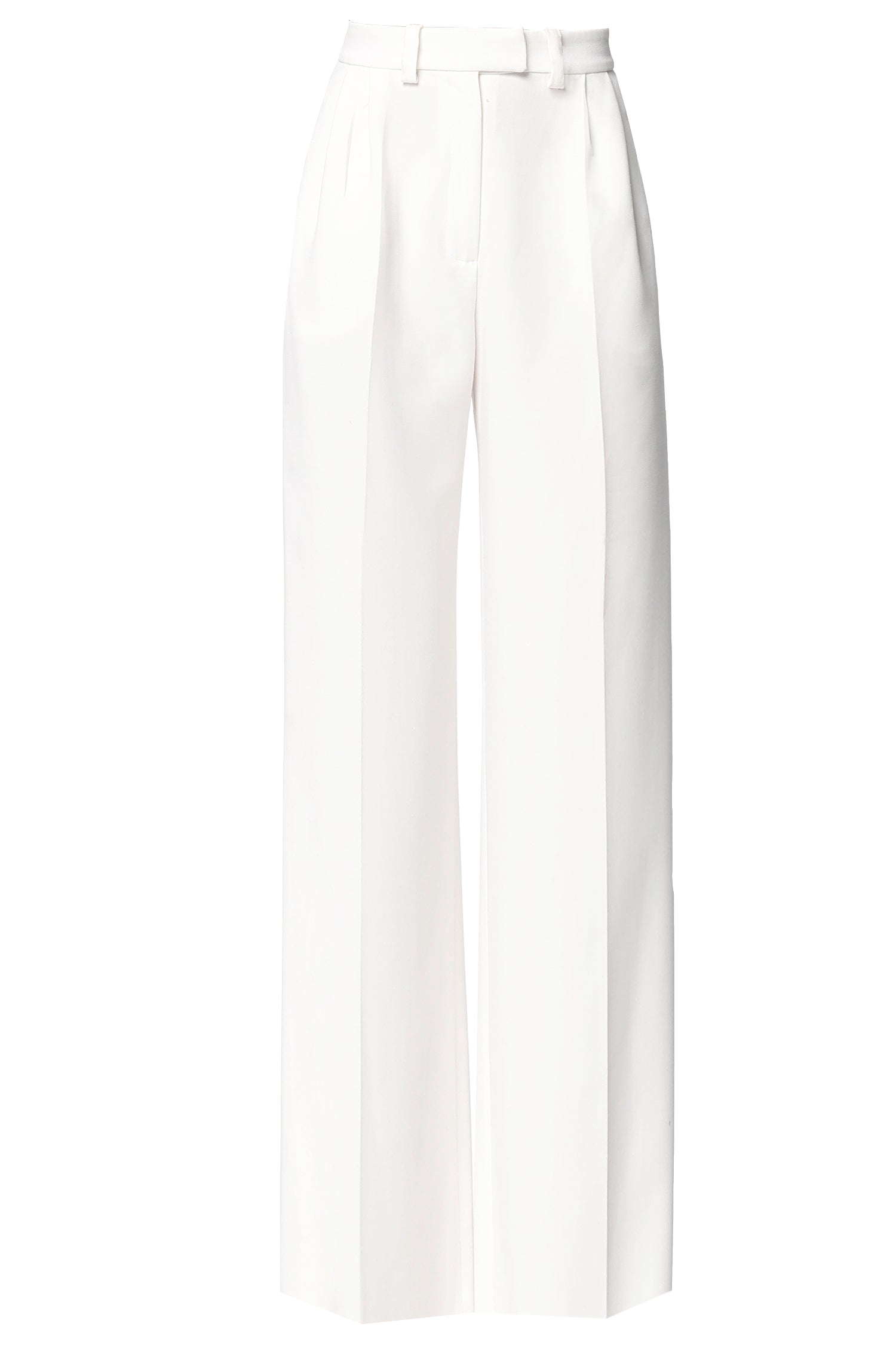Sanremo High-rise Wide-leg Suit Pants Ivory
