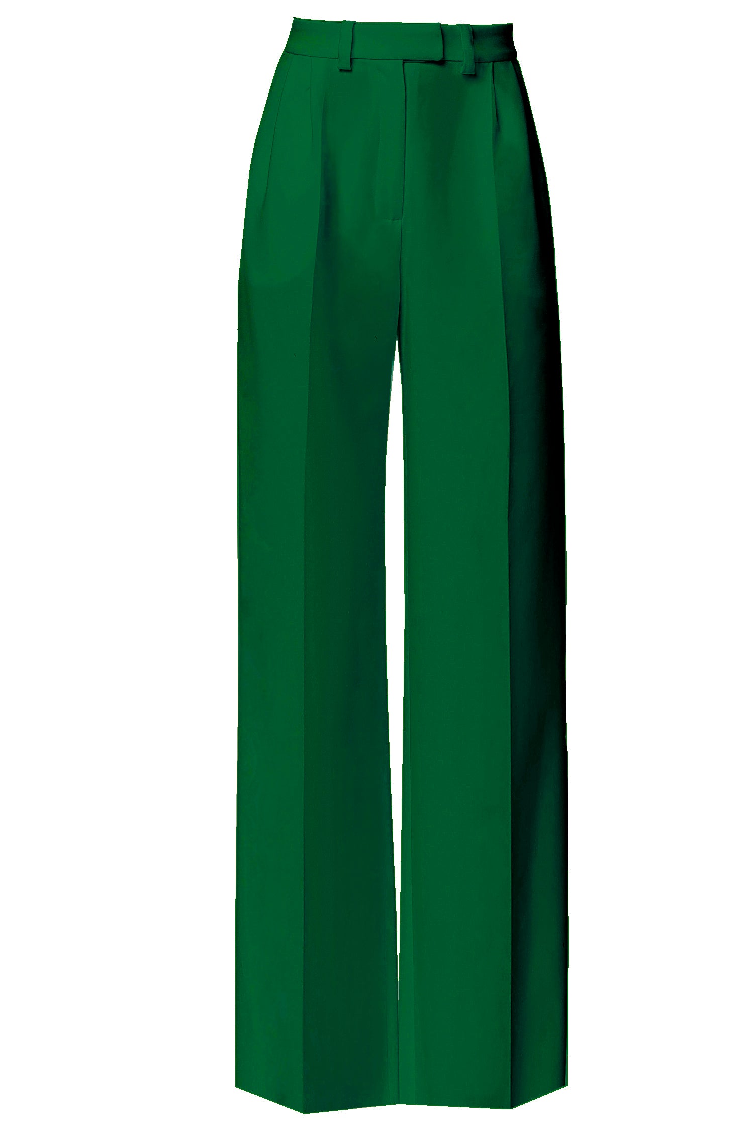 Sanremo High-rise Wide-leg Suit Pants Emerald