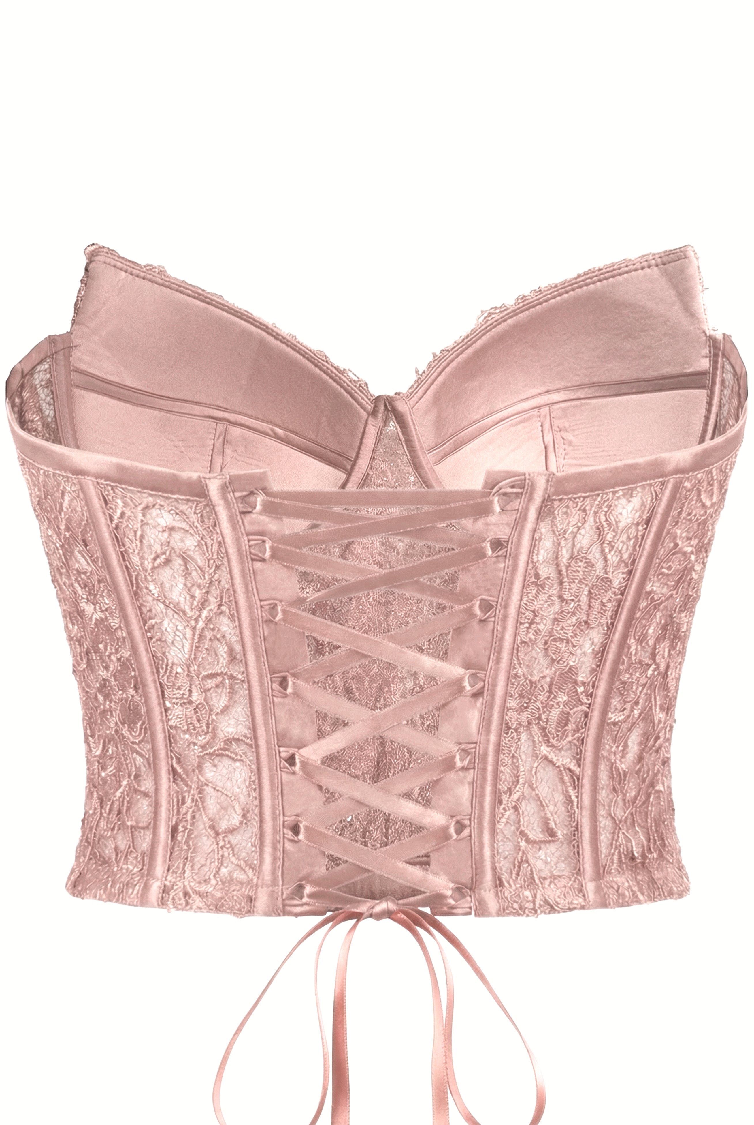 Czarny Koronkowy Gorset Orchidea 