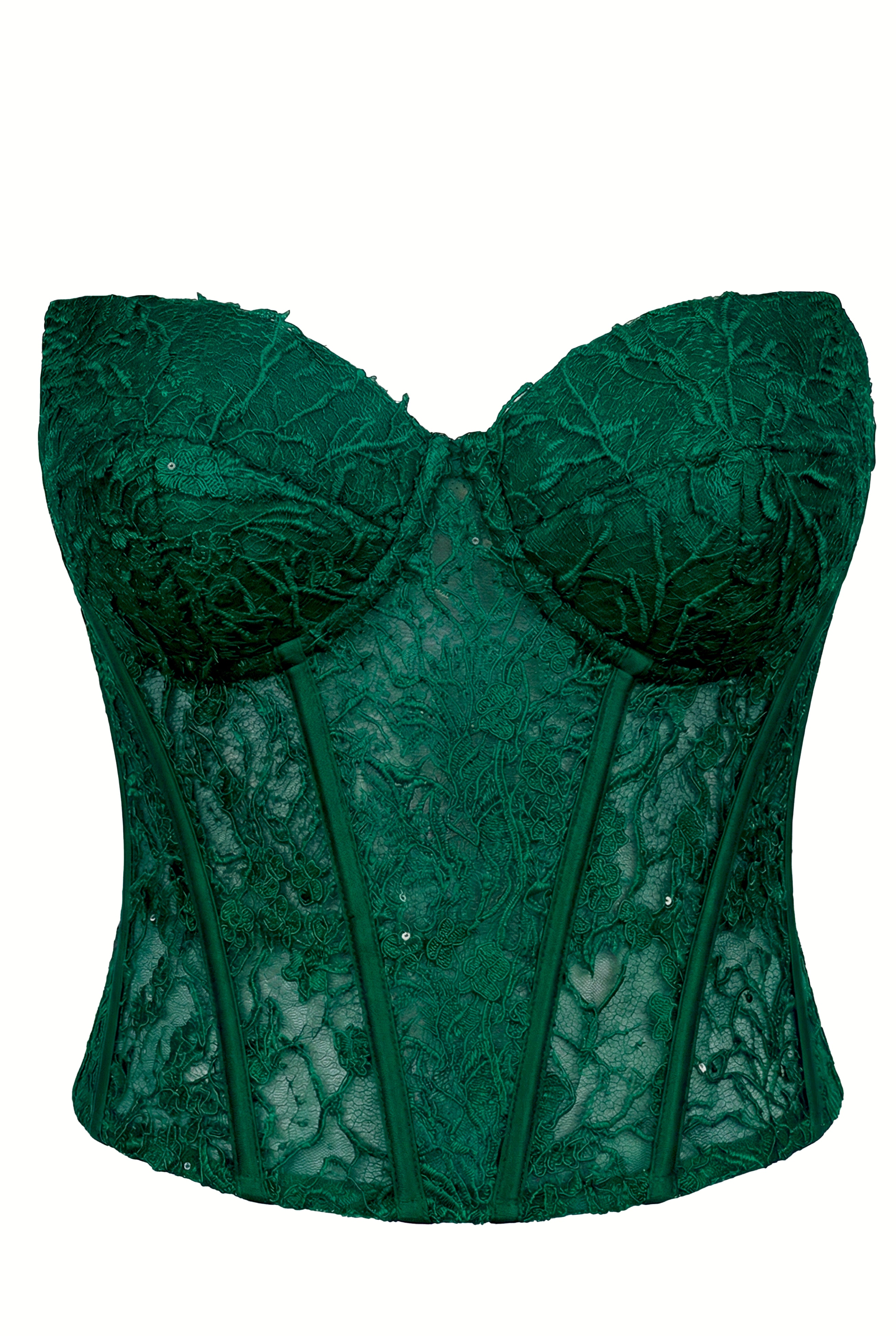 Czarny Koronkowy Gorset Orchidea 