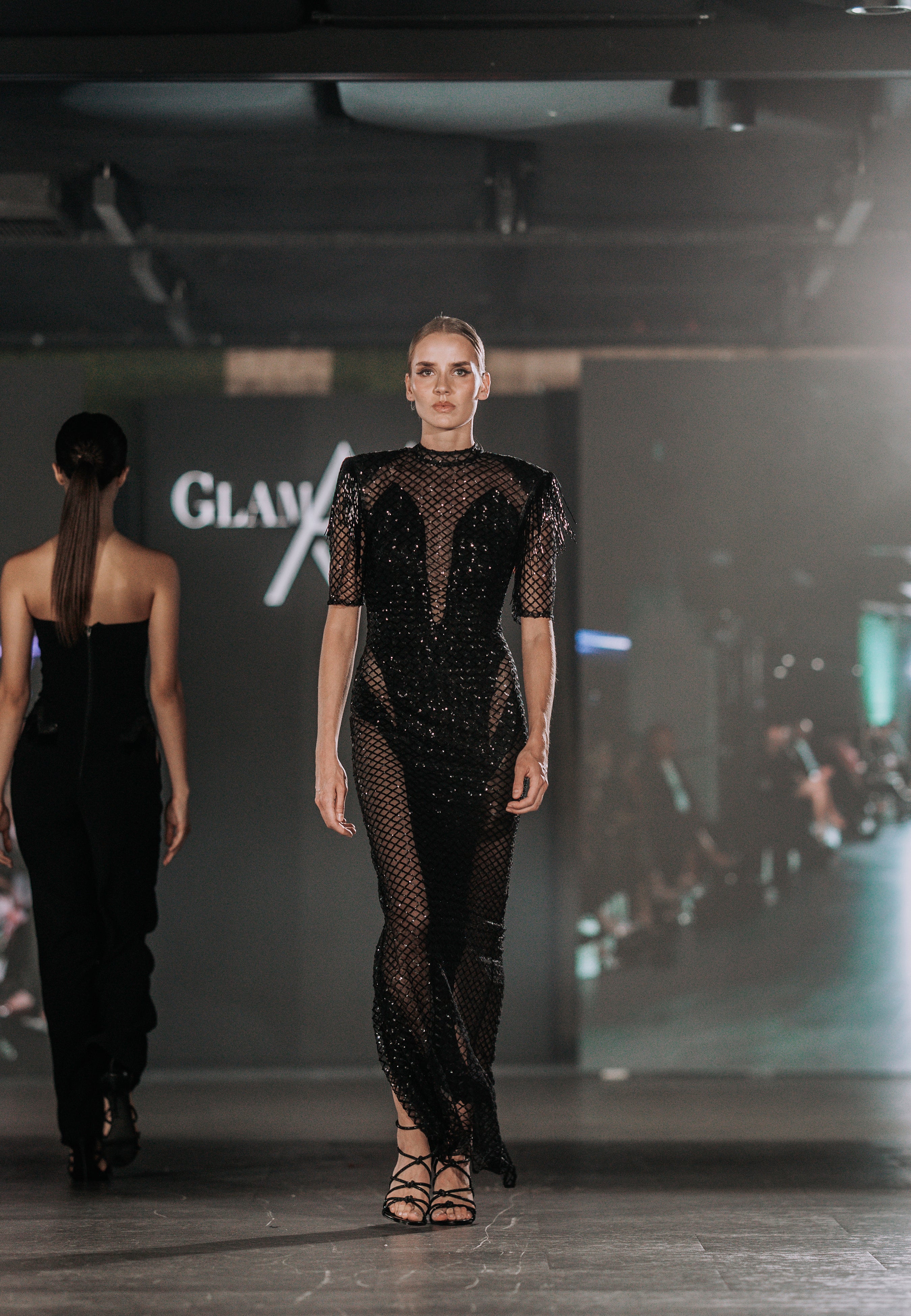 PREORDER Embelished Evening Gown with Fringes