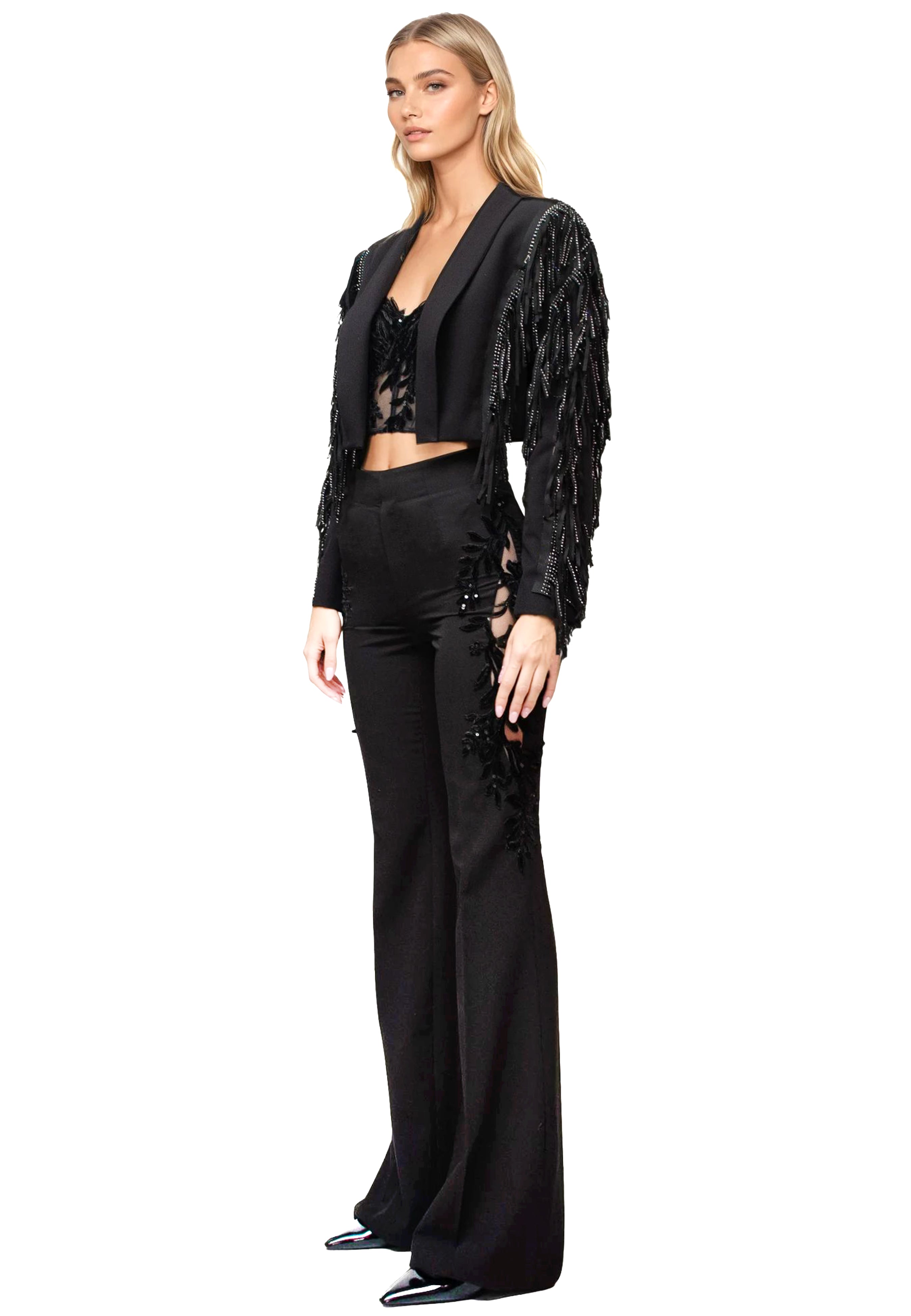 Blazer With Fringes