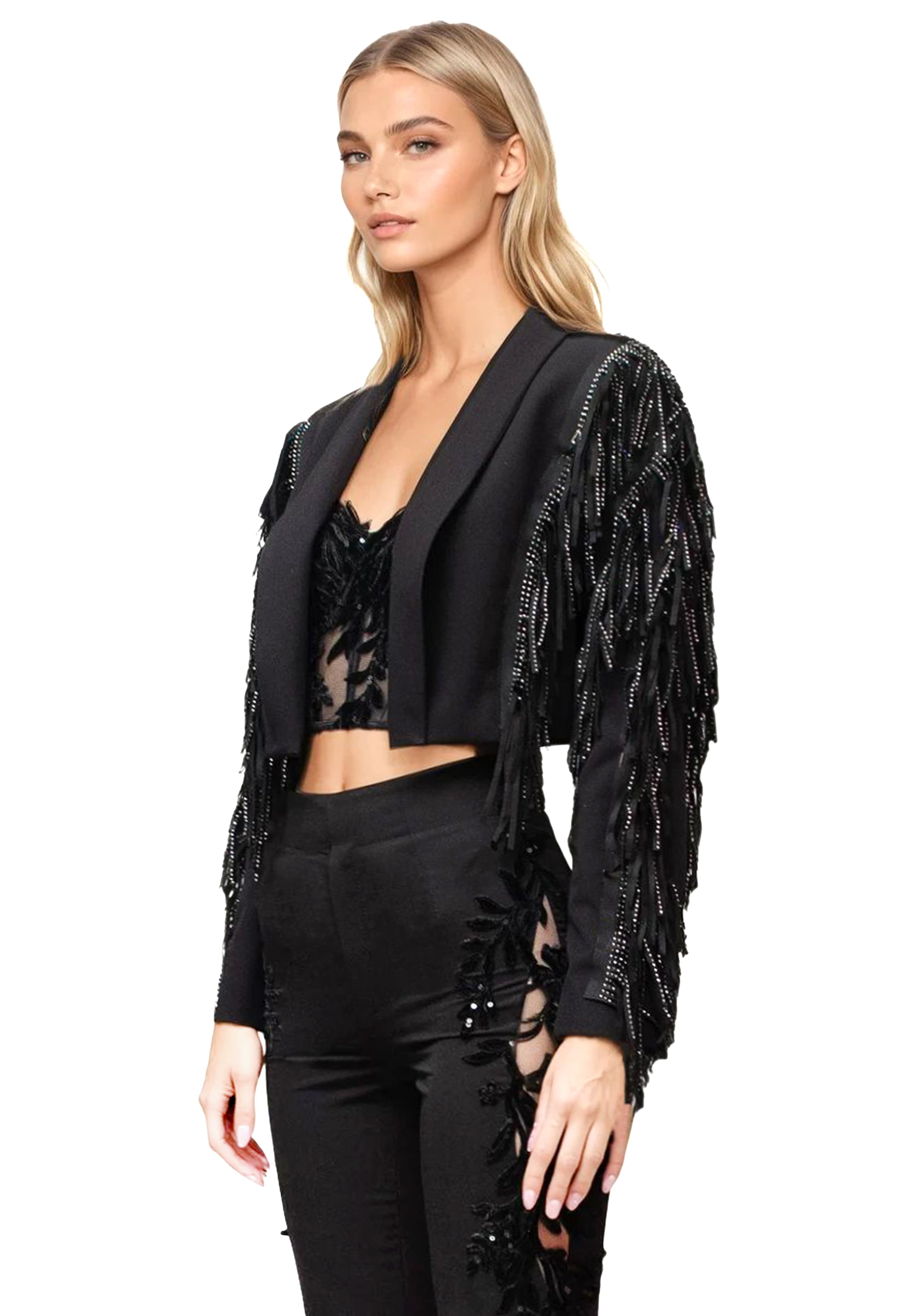 Blazer With Fringes