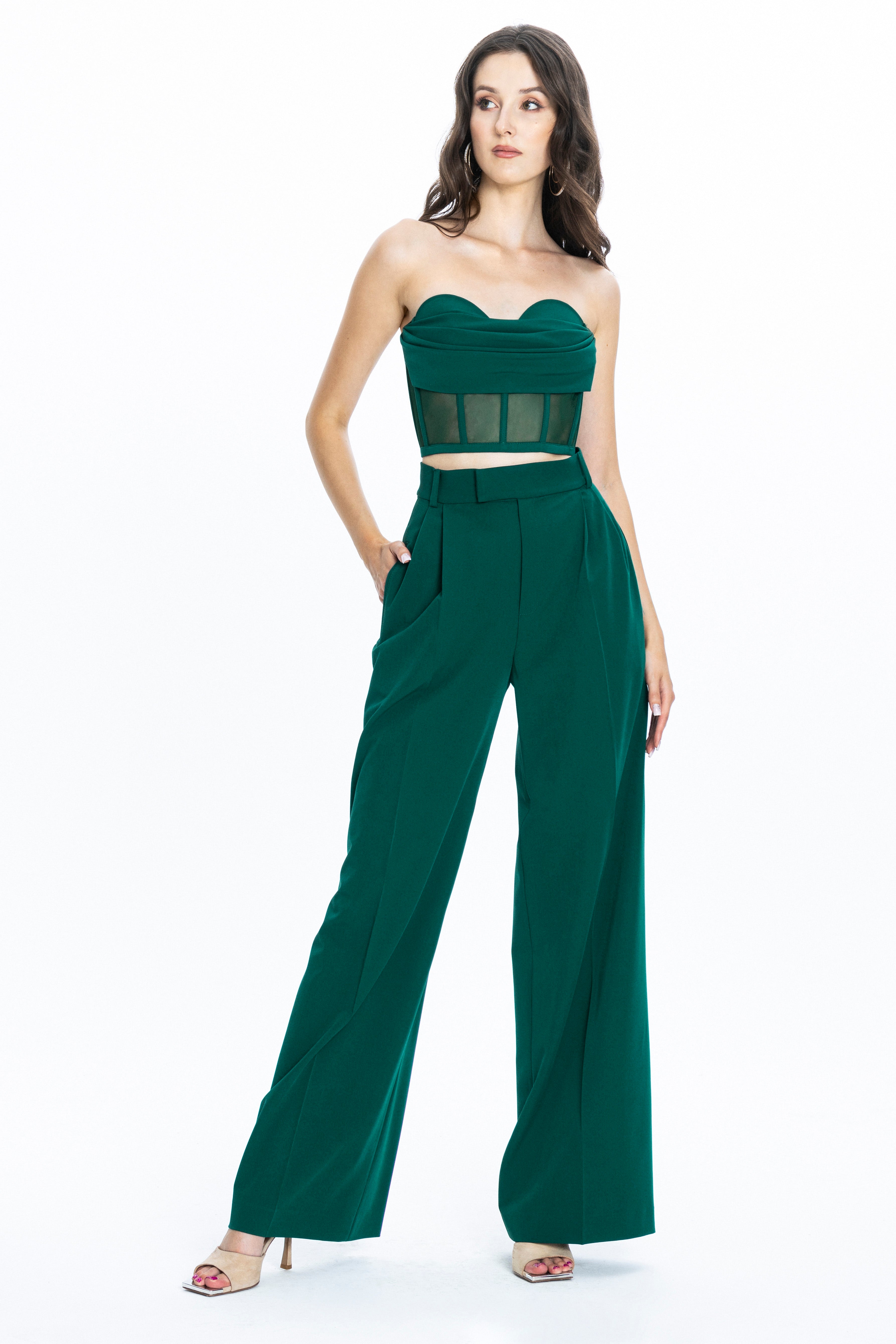 Corset Top Palermo Emerald Green