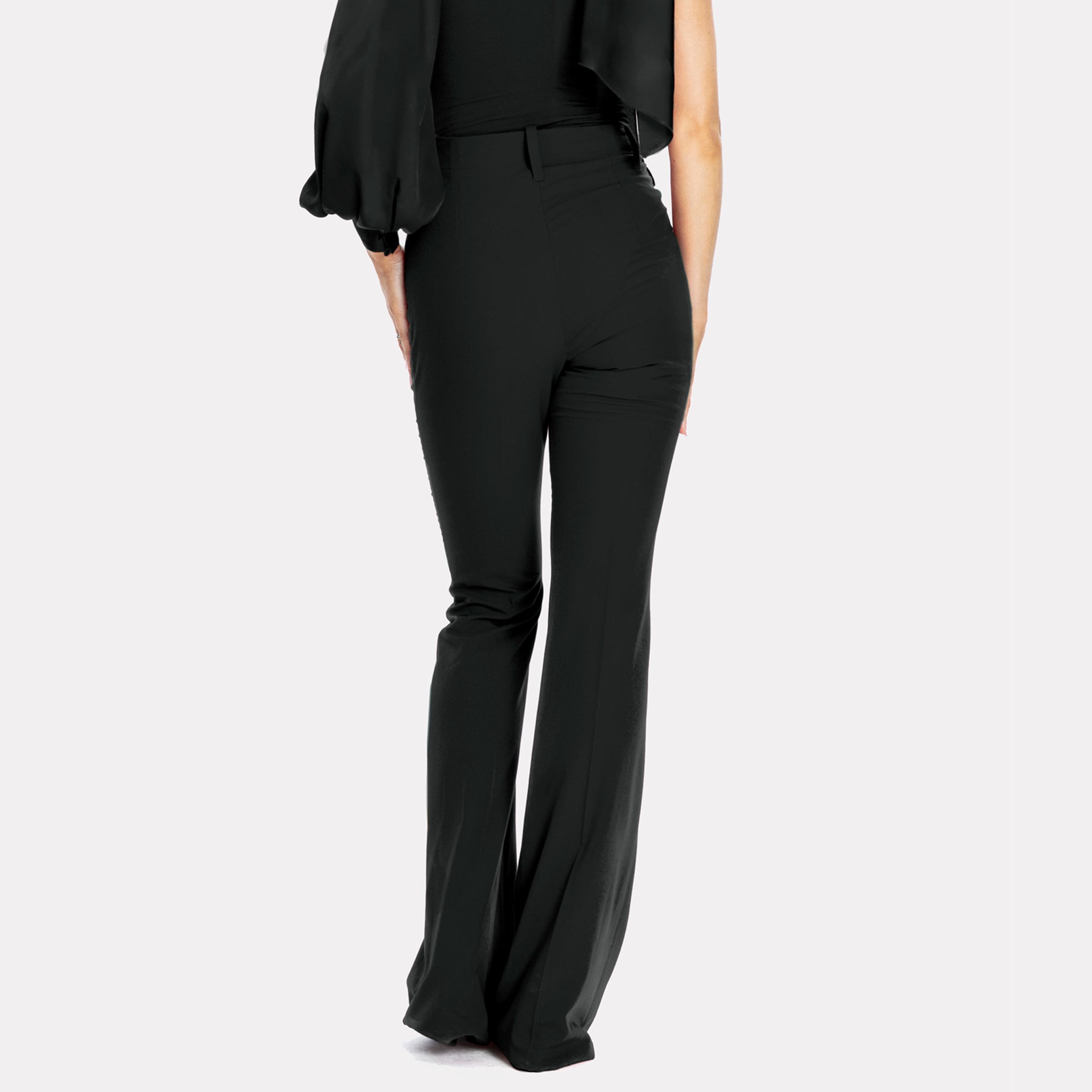 Palermo High-rise Flare Suit Pants Black