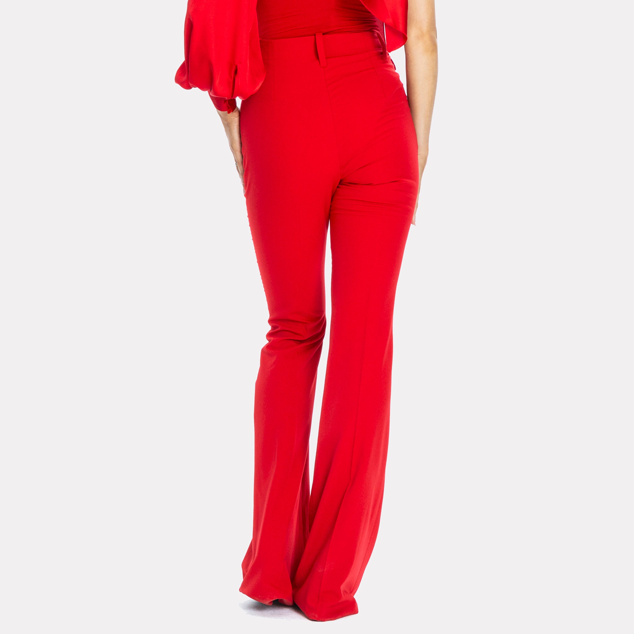 Palermo High-rise Flare Suit Pants Red