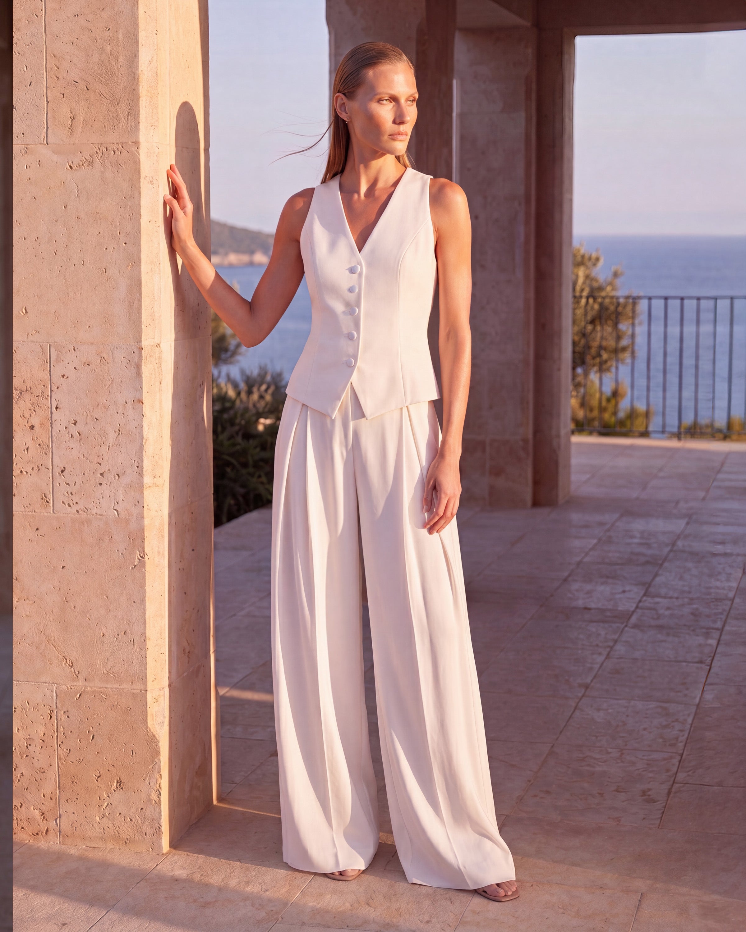 Hera Vest Ecru