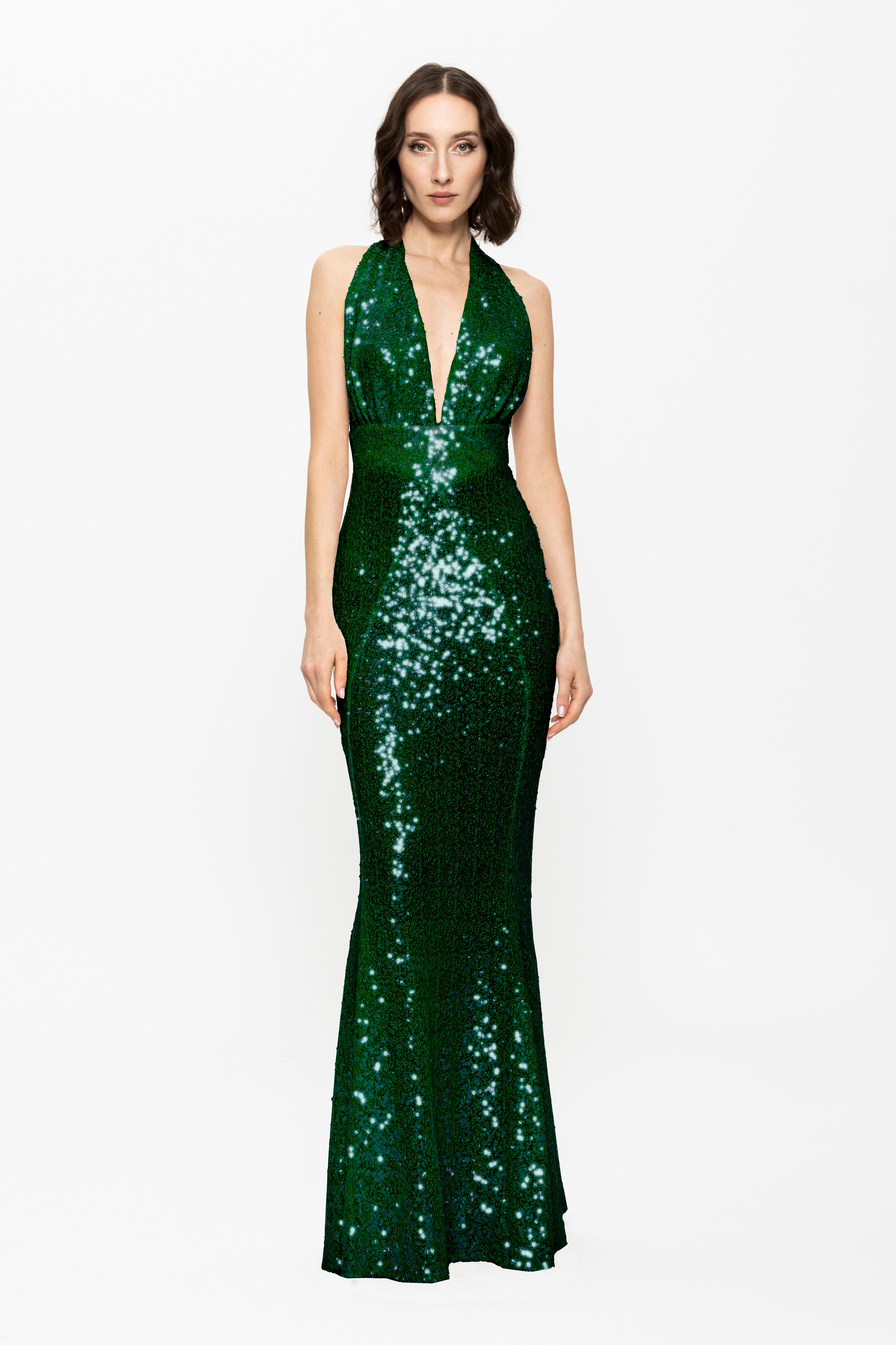 Lana Evening Gown Emerald Green