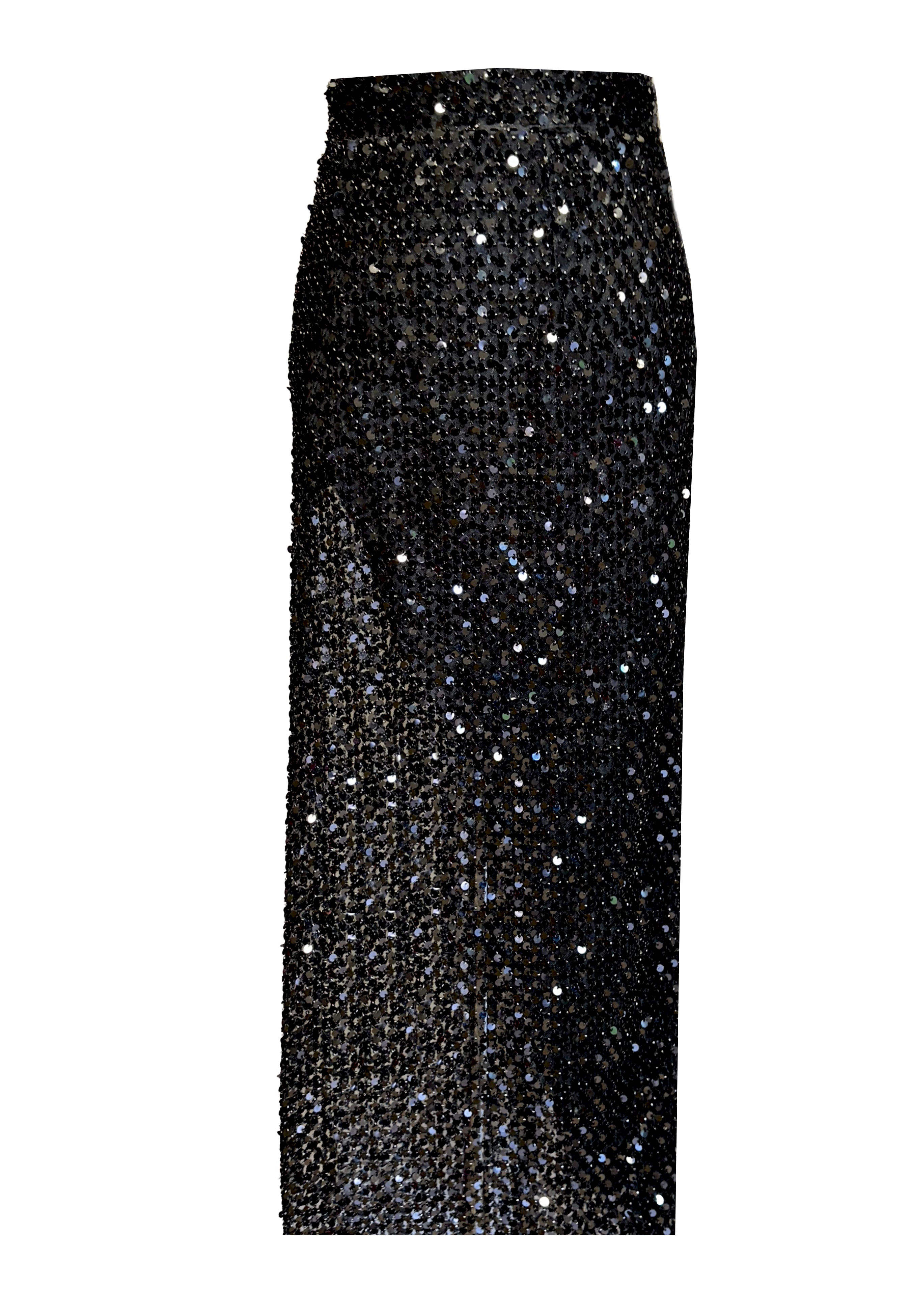 Midnight Embellished Pencil Skirt Black