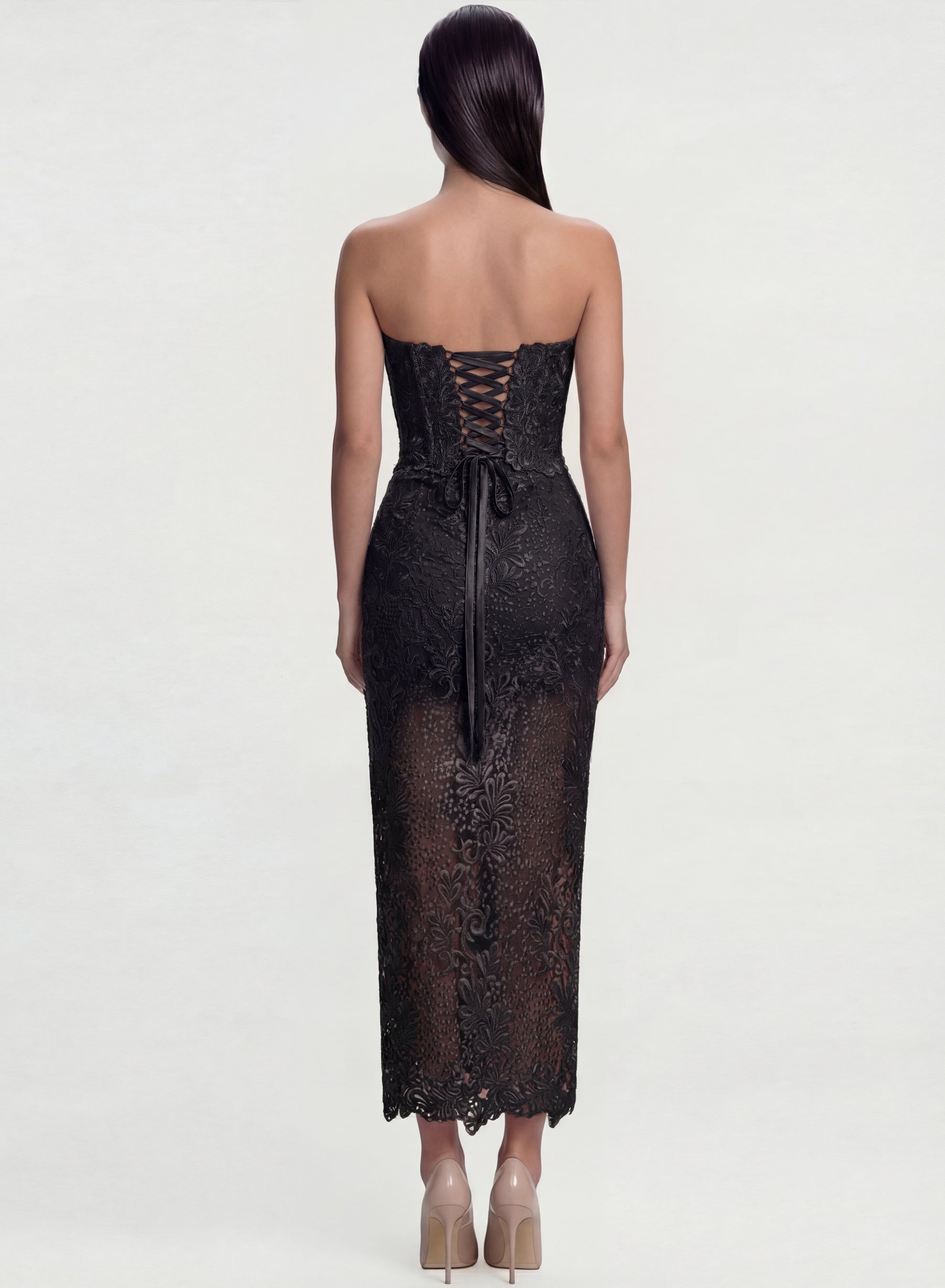 Czarna Spódnica Maxi Orchidea