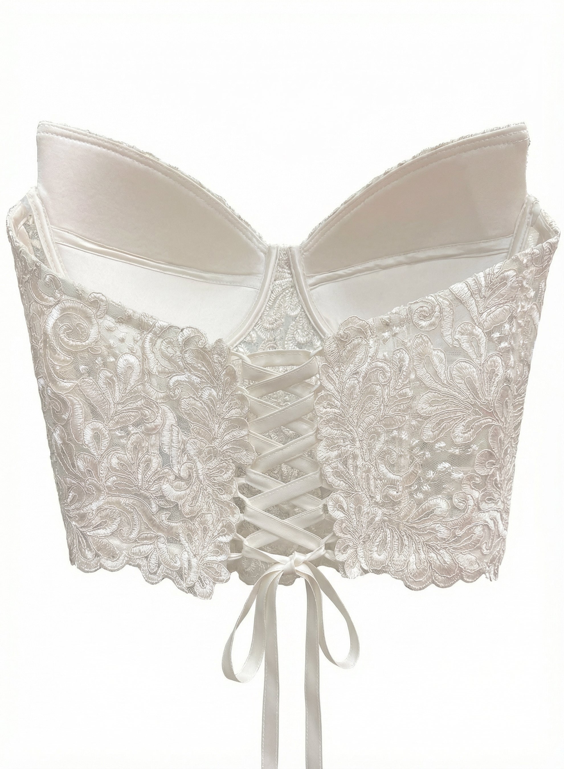 Orchidea Lace Guipure Corset Top Ivory
