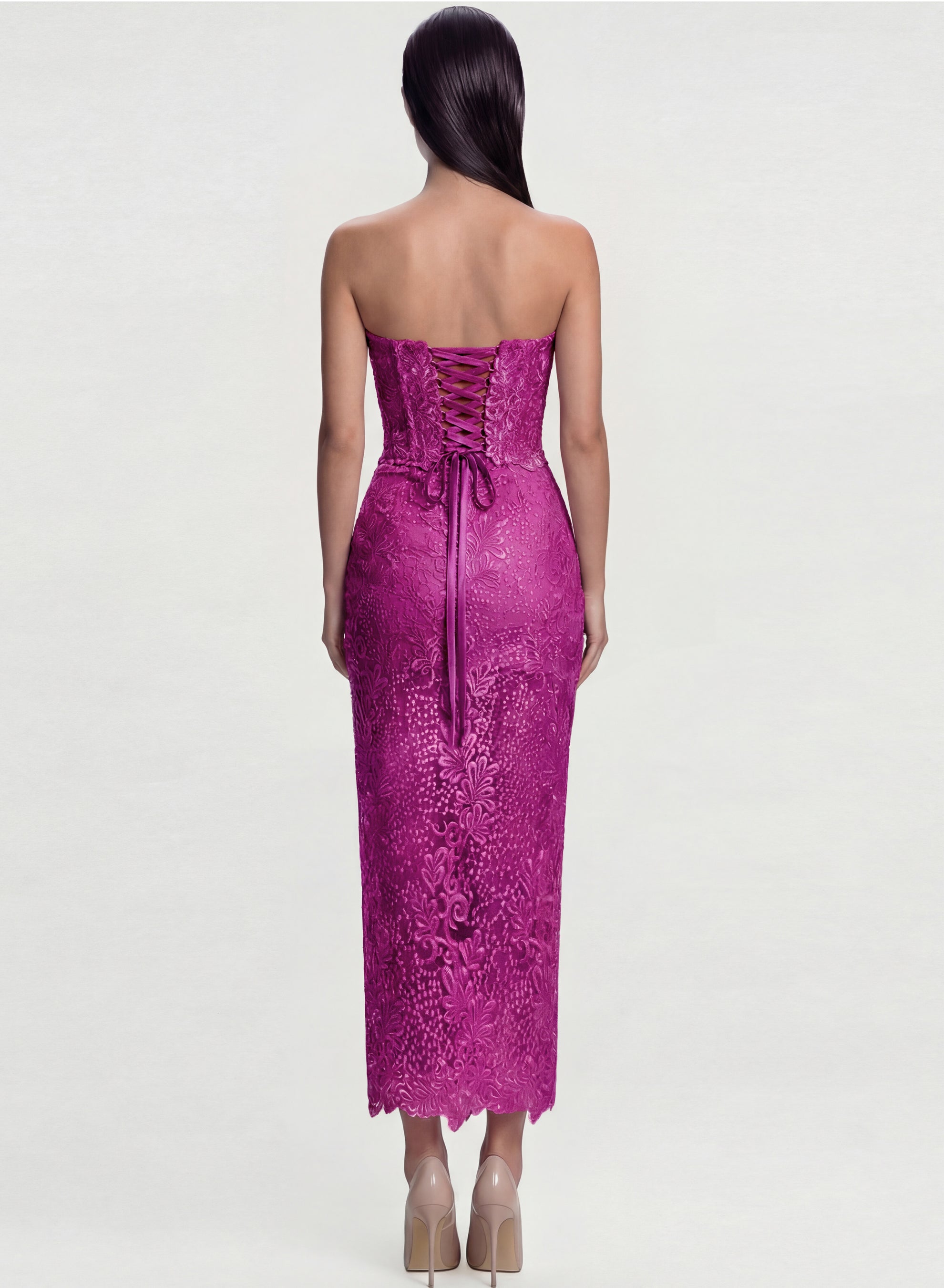 Orchidea Lace Skirt Fuchsia