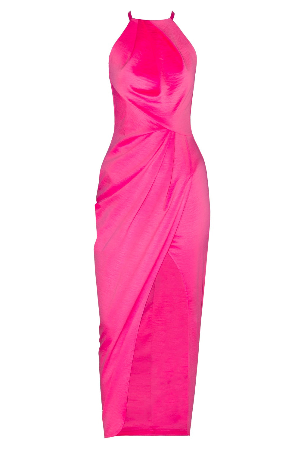 Sofya Cocktail Draped Dress Fuchsia