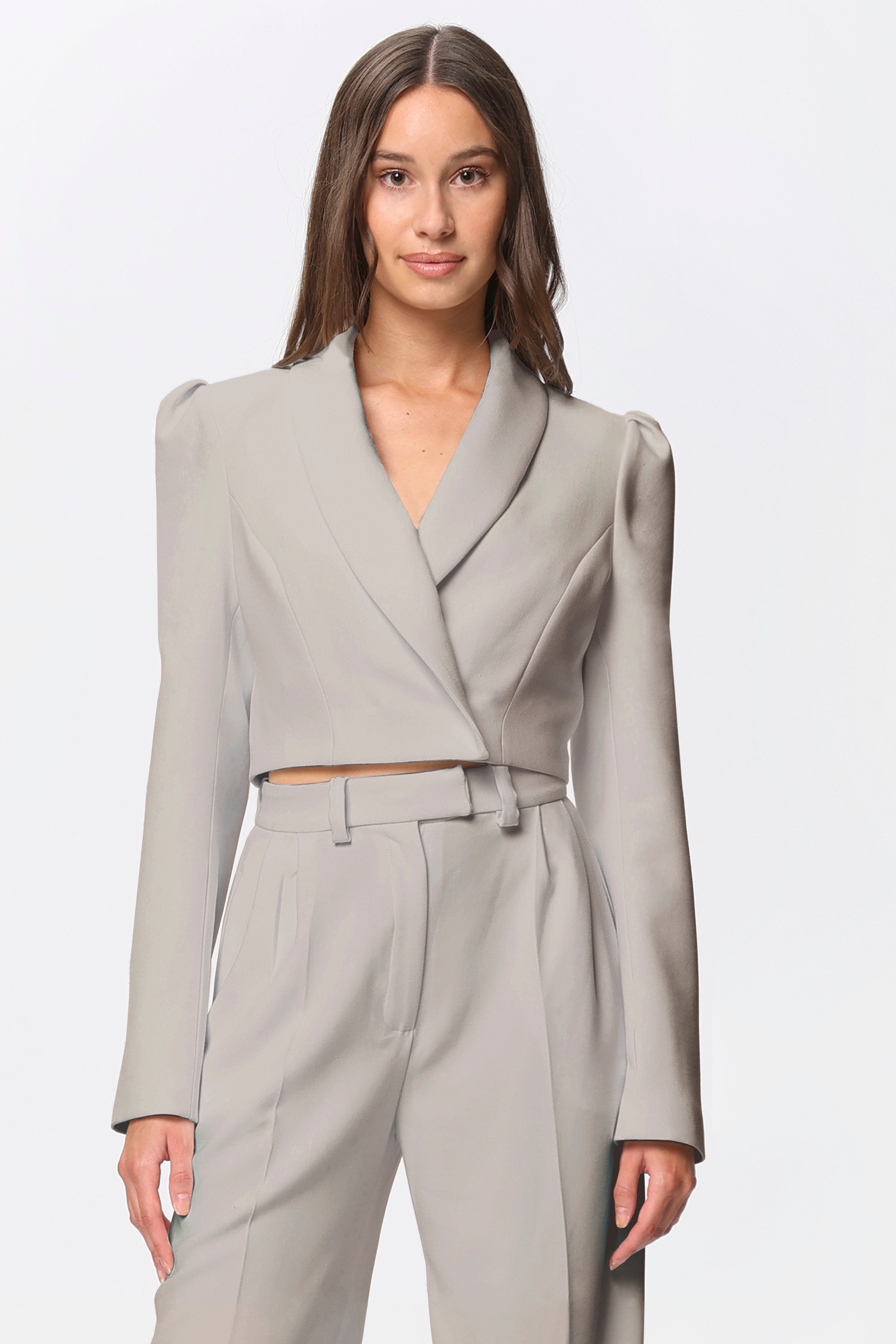 Sanremo Cropped Blazer Stone Beige