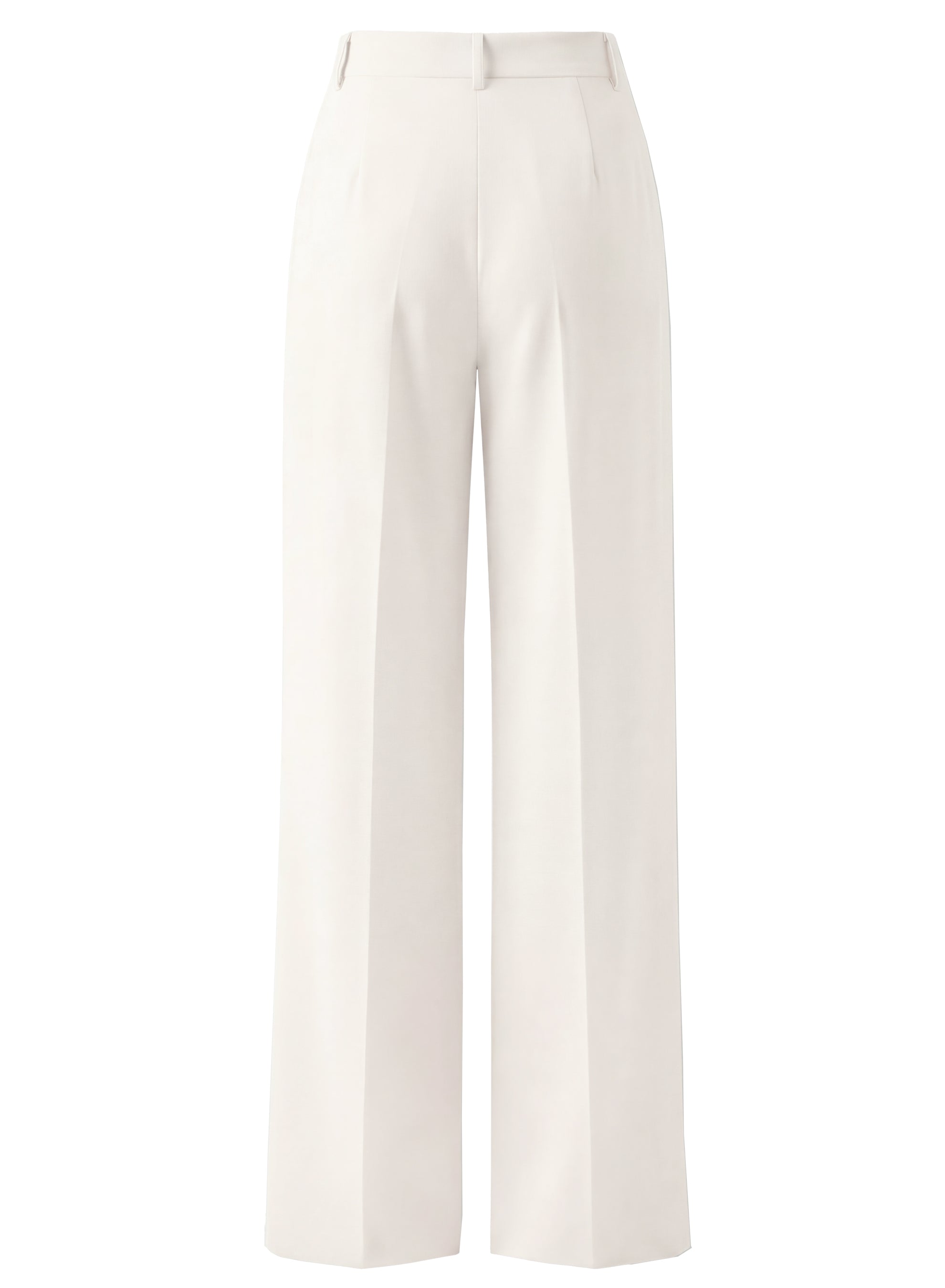 Sanremo High-Rise Wide-Leg Suit Pants Ivory