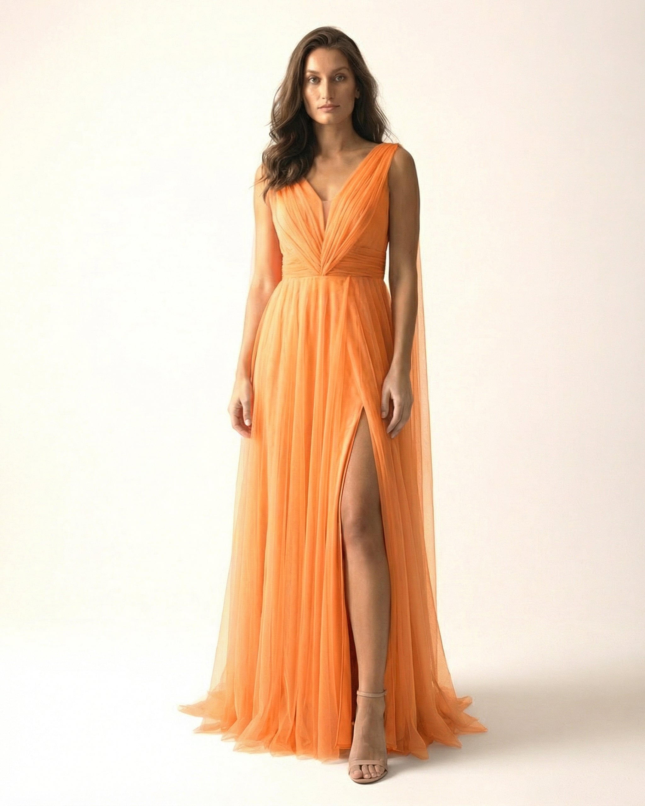Terracotta Evening Gown Orange