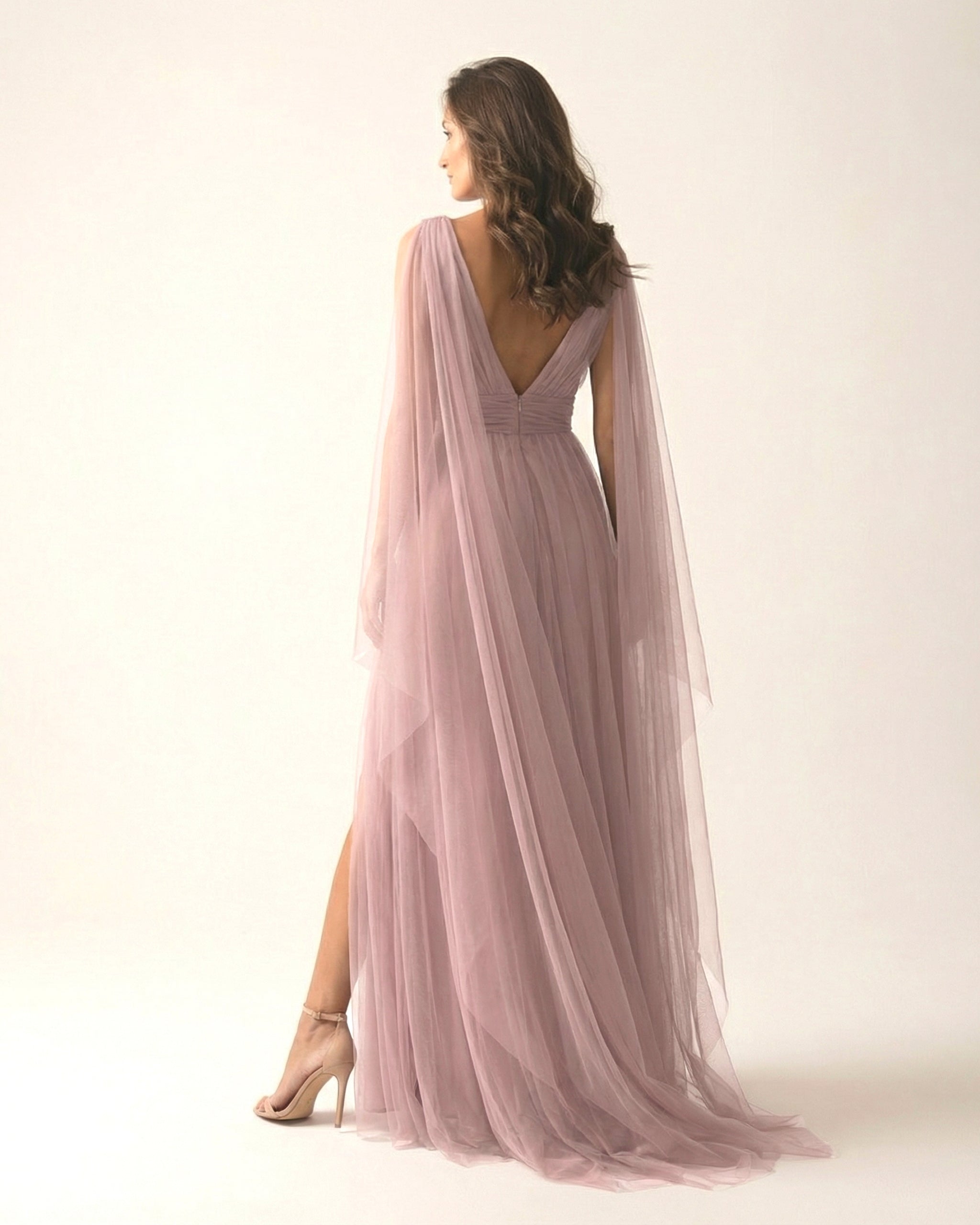 Terracotta Evening Gown Dusty Pink