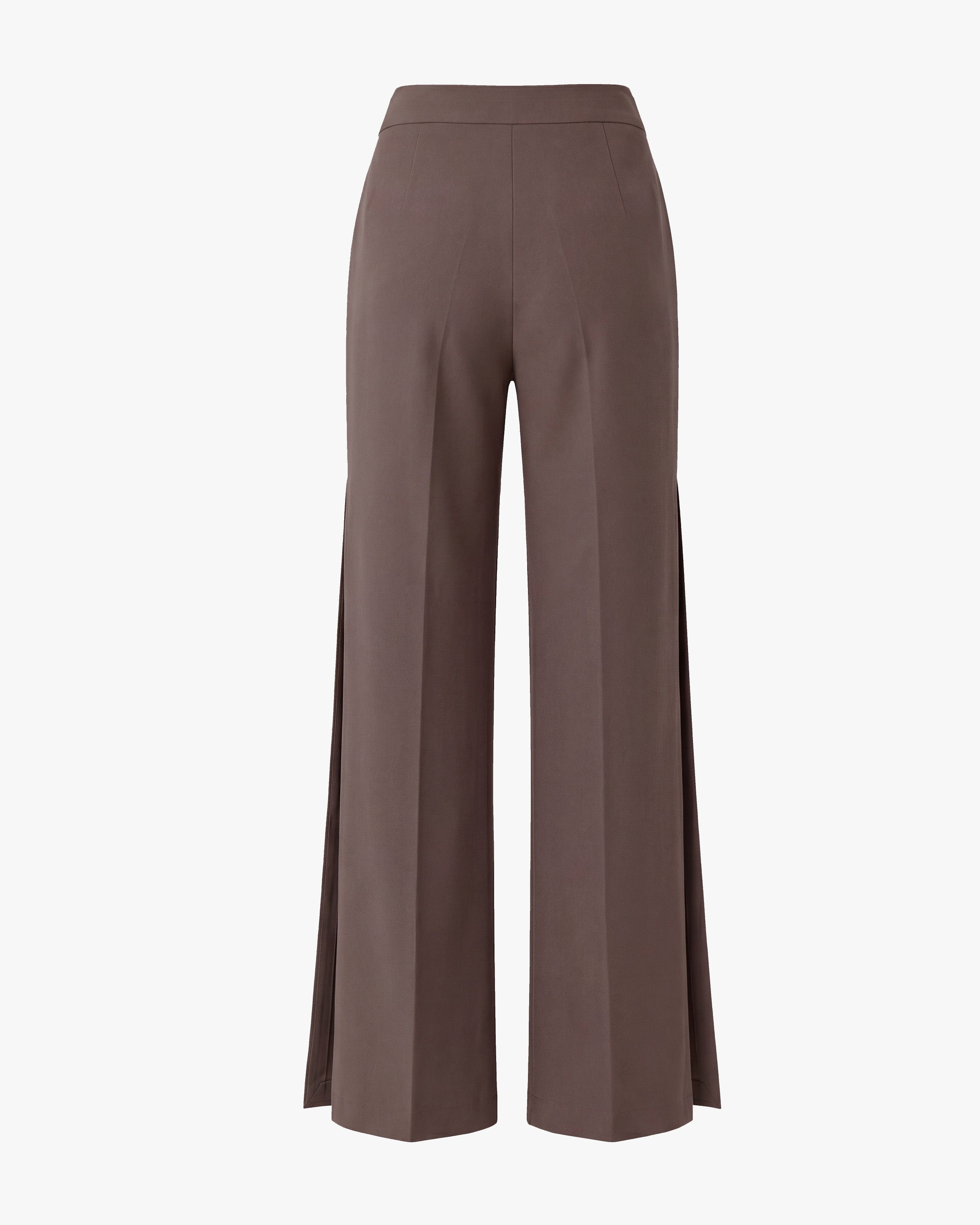 Valencia Trousers with Side Slits Truffle