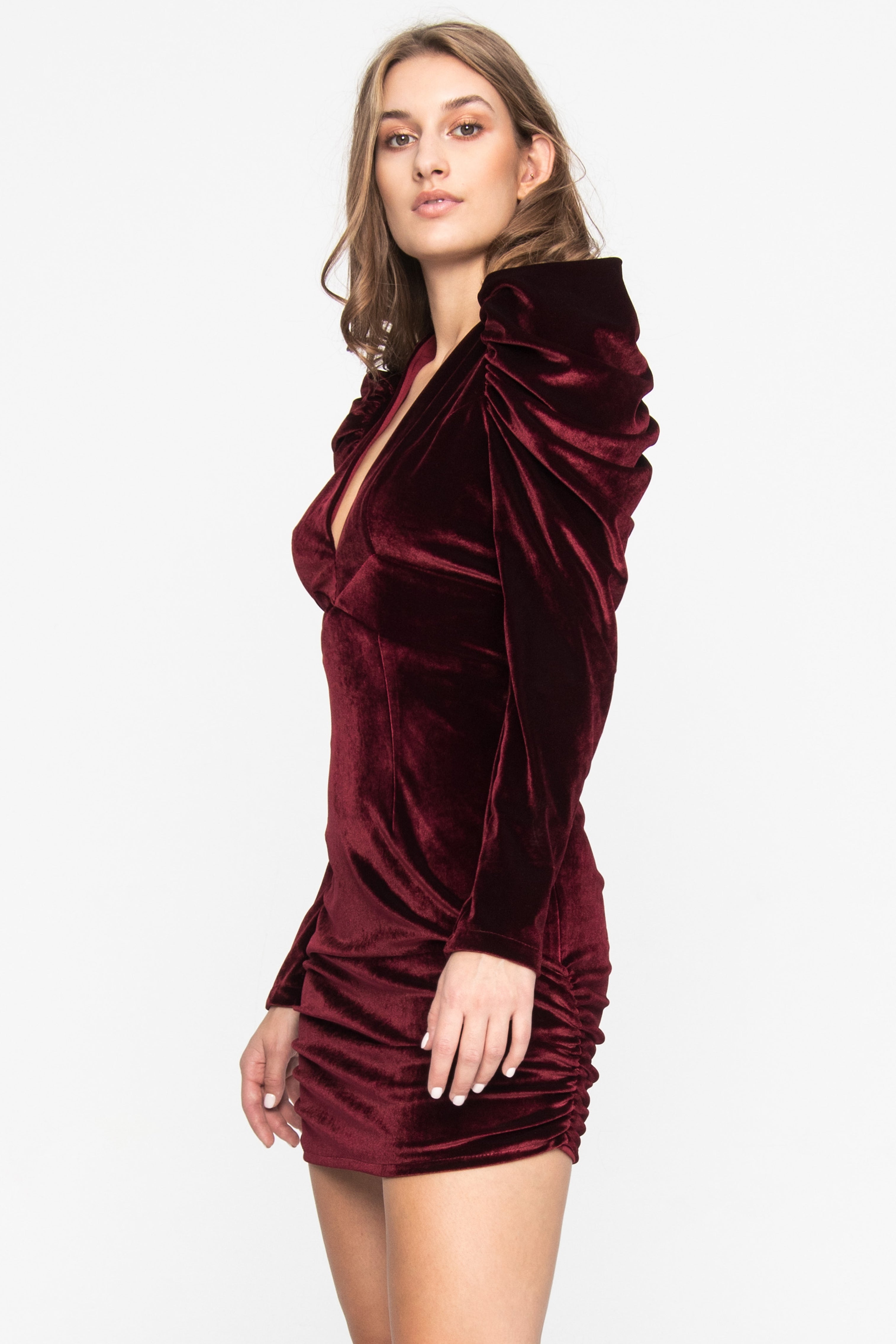 Diana Velvet Dress Burgundy Angelika Jozefczyk 3